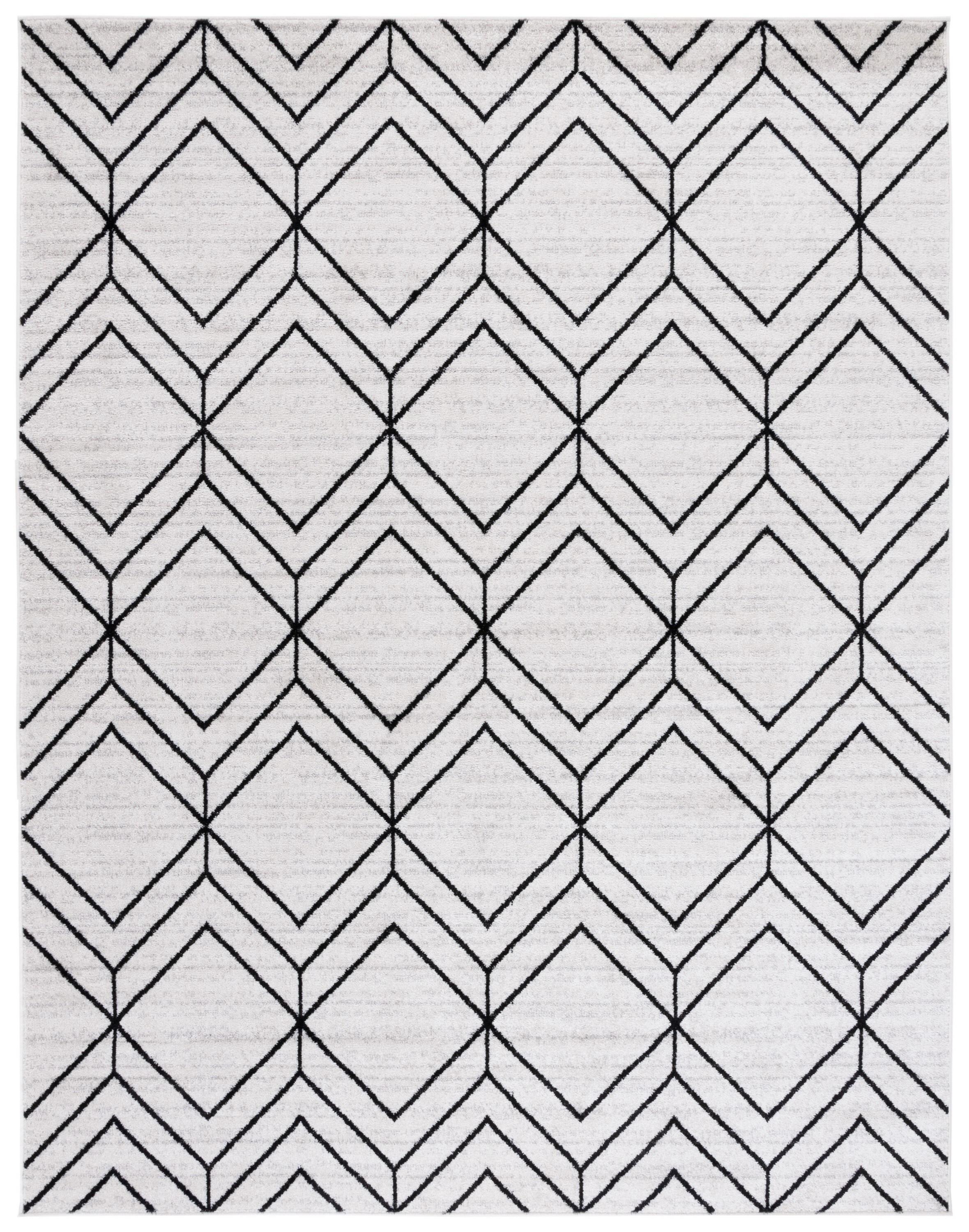 Adirondack ADR241 Machine Made Indoor Area Rug - Ivory/Black - 8'x10' - Safavieh