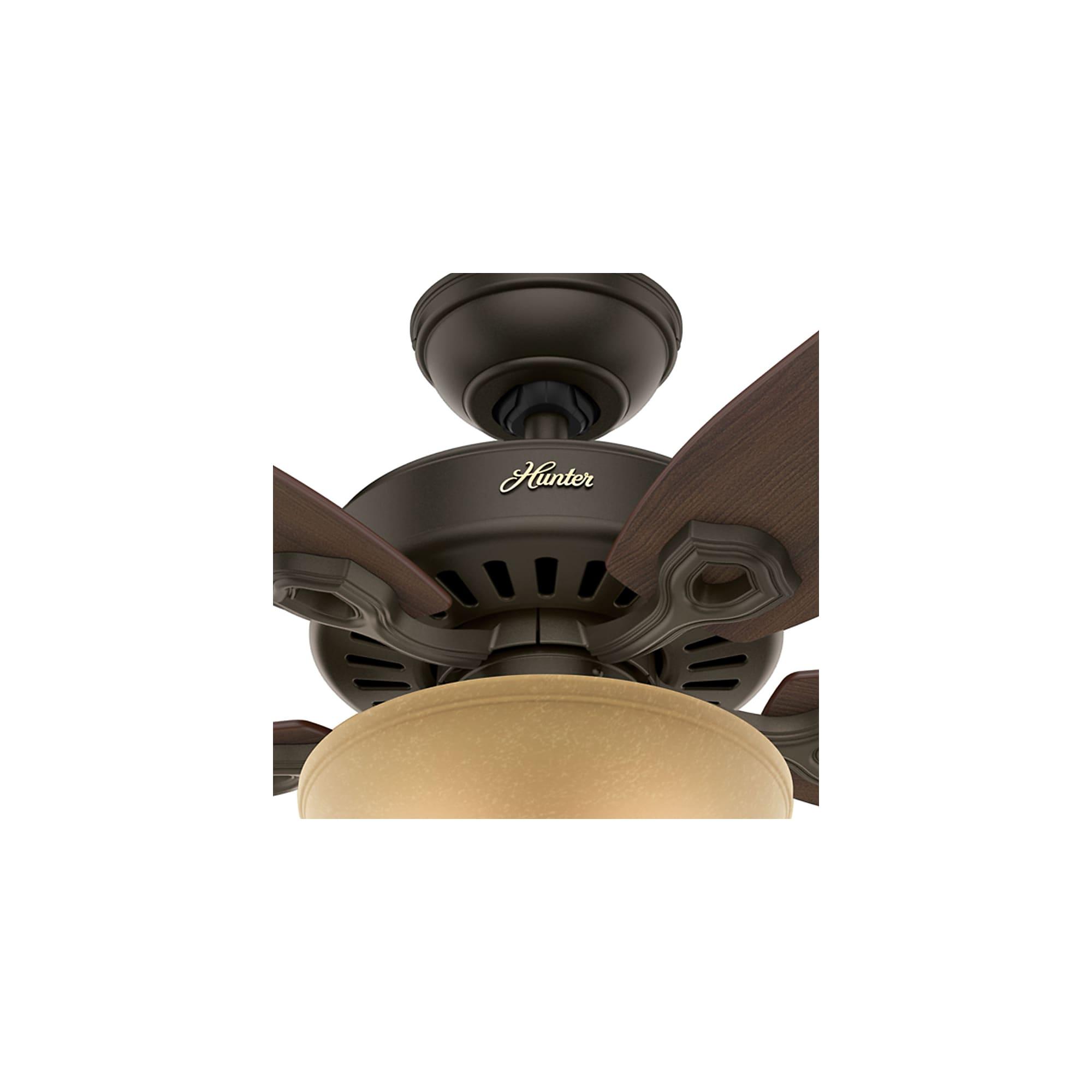 52" Builder Deluxe 5 - Blade Standard Ceiling Fan with Pull Chain and Light Kit Included