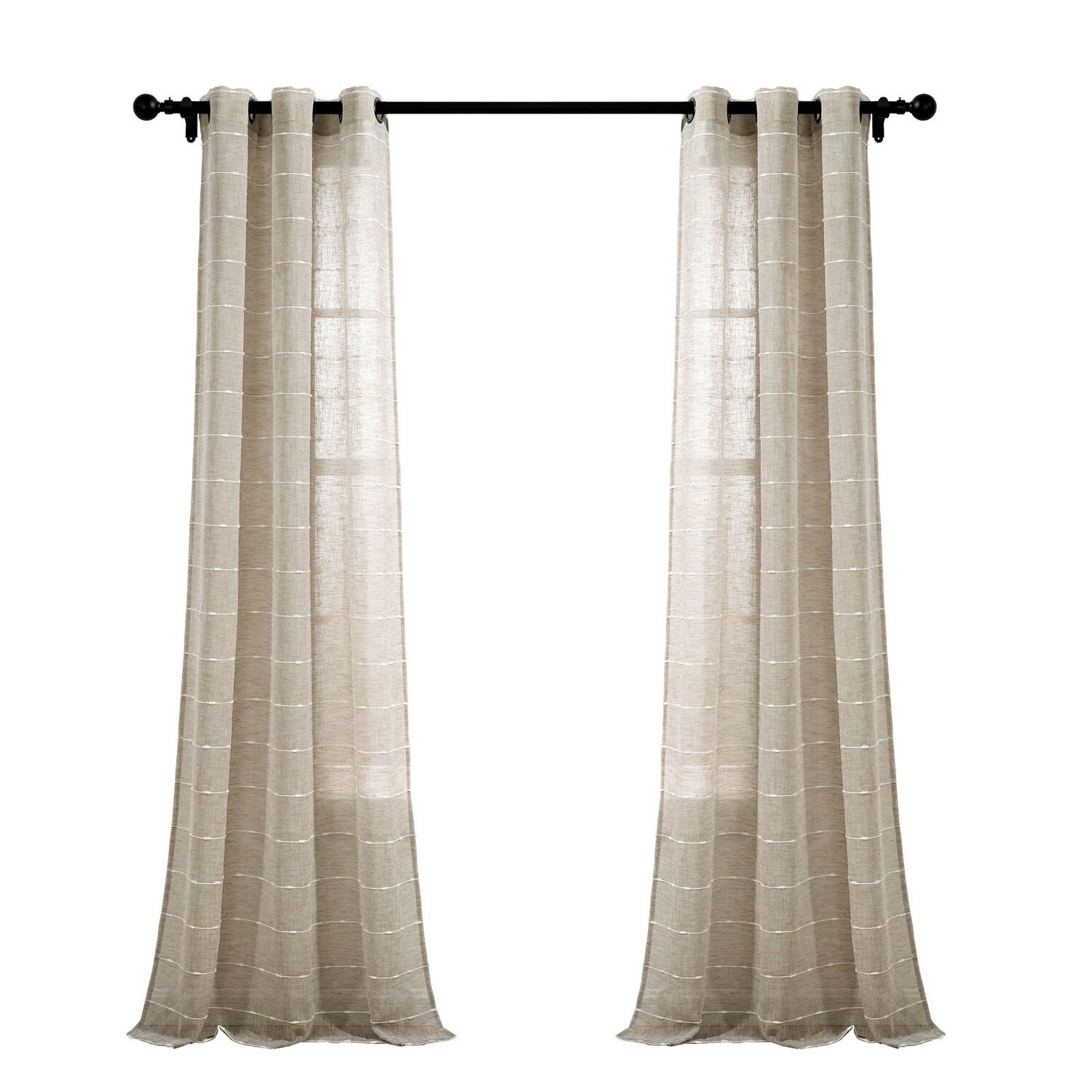 Lush Decor Polyester Sheer Curtain Pair (Set of 2)