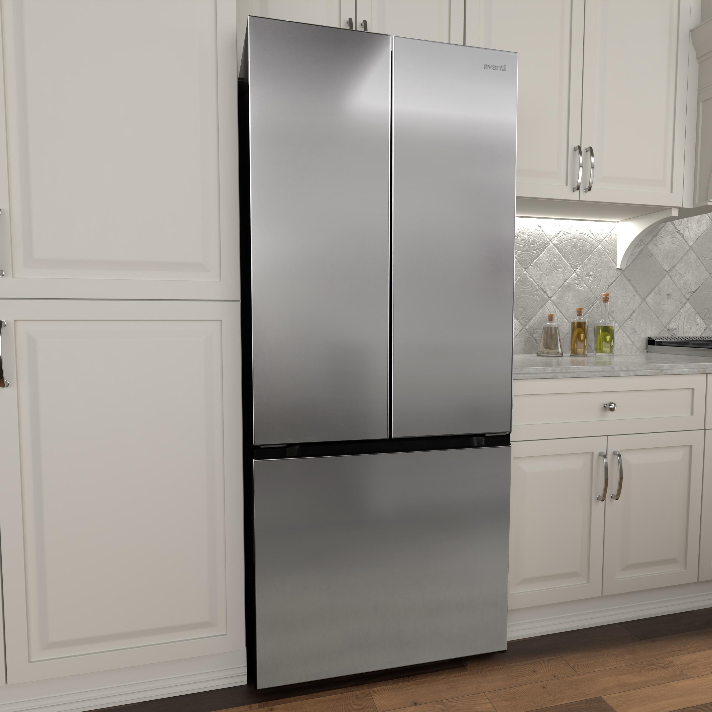 Avanti Frost Free French Door Refrigerator​, 17.5 Cu. Ft., in Stainless Steel (FFFDS175L3S)