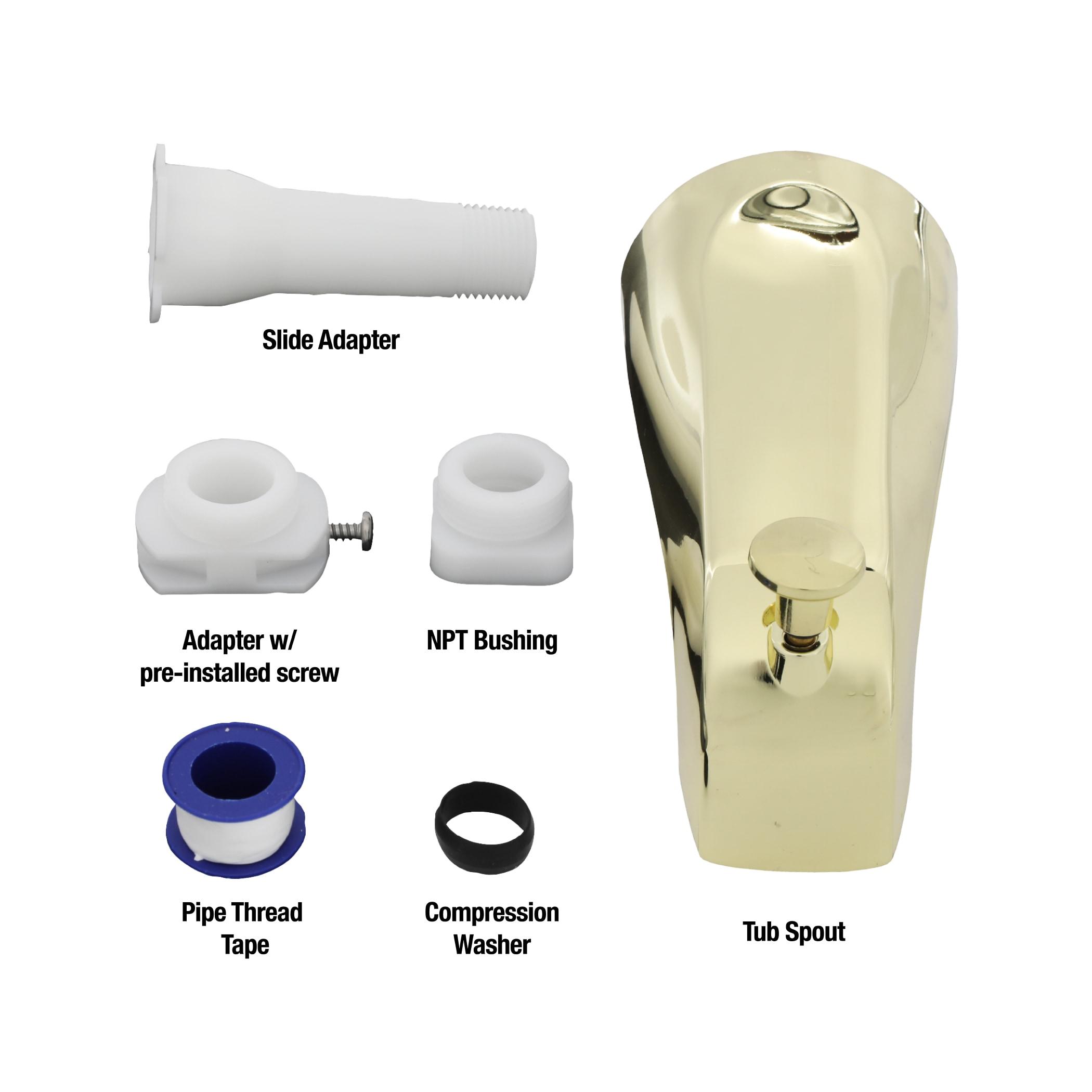 Danco 70-89265 Universal Tub Spout with Diverter, Polished Brass