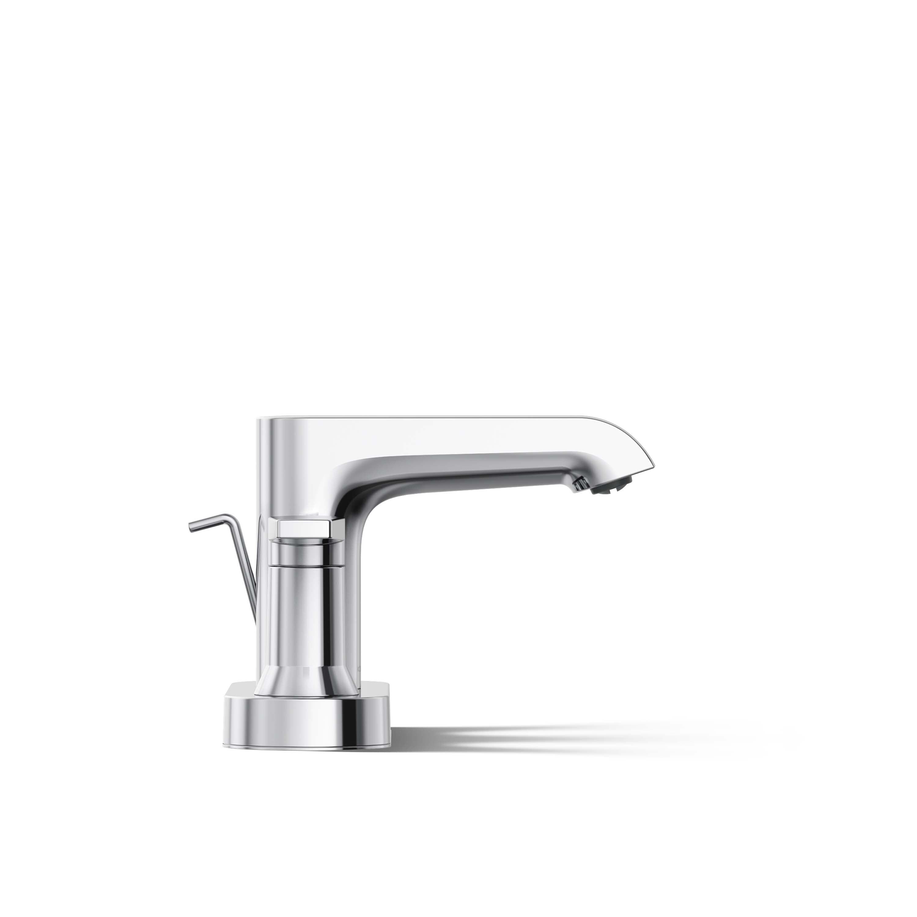 Kohler Hint Centerset 4 inch Bathroom Faucet with Pop-Up Drain Assembly, 2-Handle Bathroom Sink Faucet, 1.2 gpm