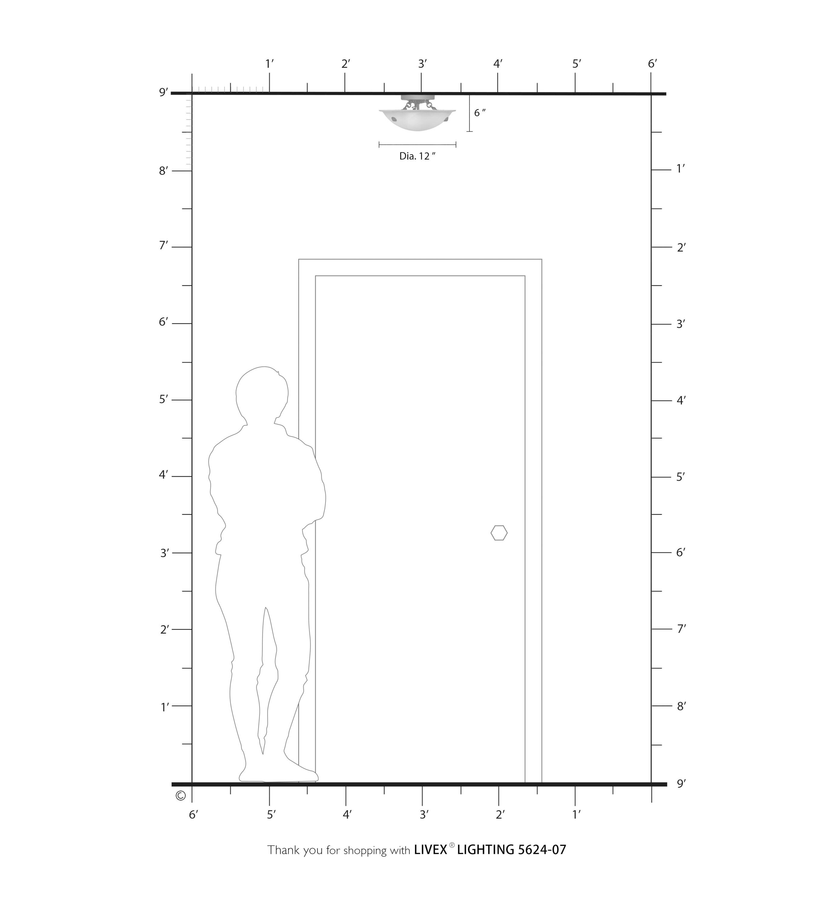 Livex Lighting Oasis Ceiling Mount in Bronze