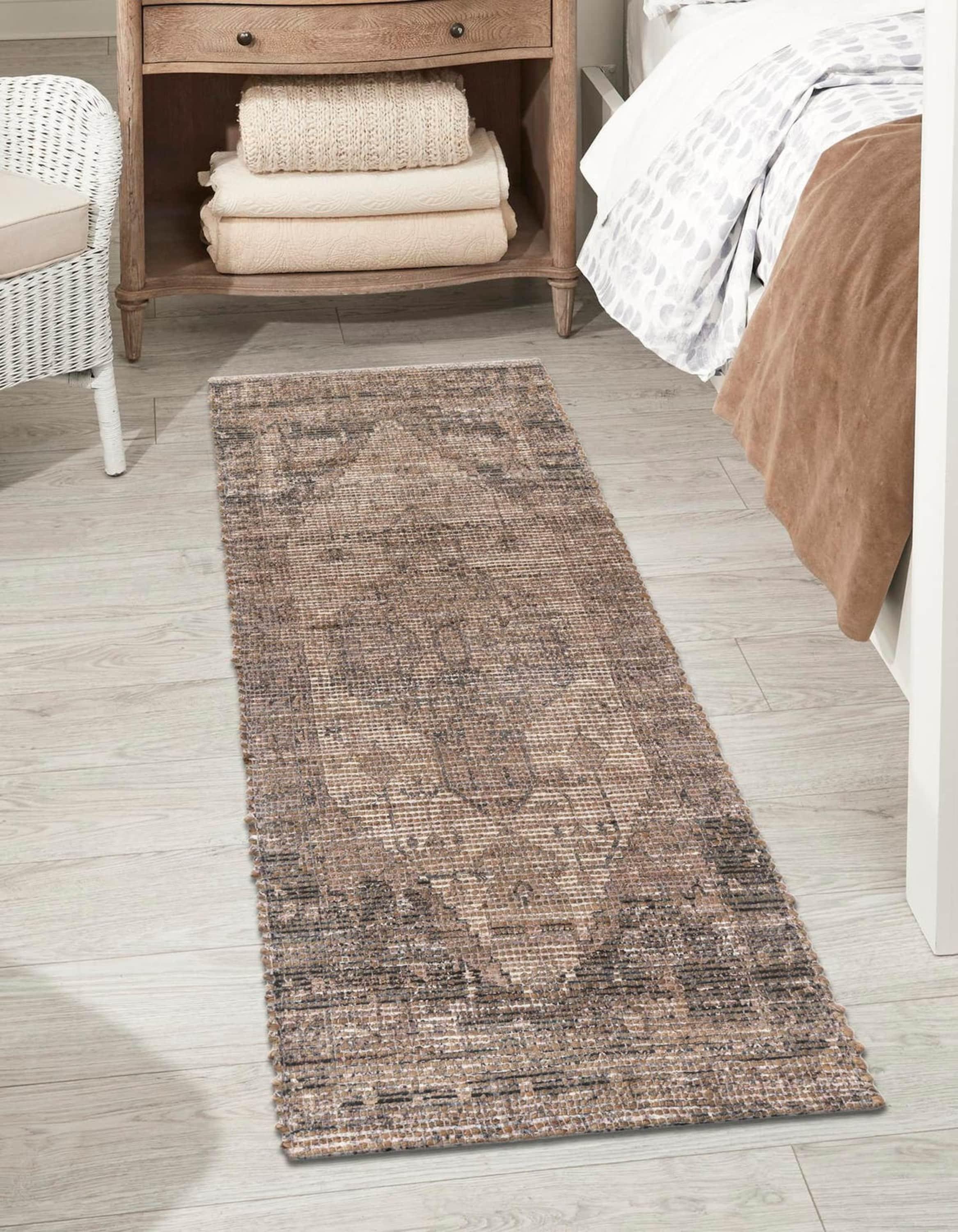 Unique Loom 2' 2 x 6' 1 Chenille Jute  Runner Rug