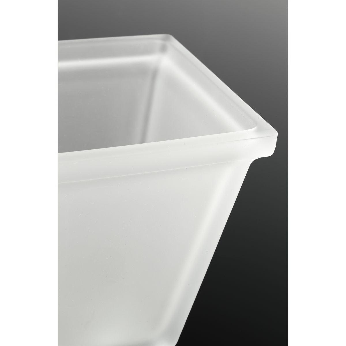 Progress Lighting Clifton Heights 3-Light Bath Vanity Fixture, Antique Bronze, Etched Square Glass Shade