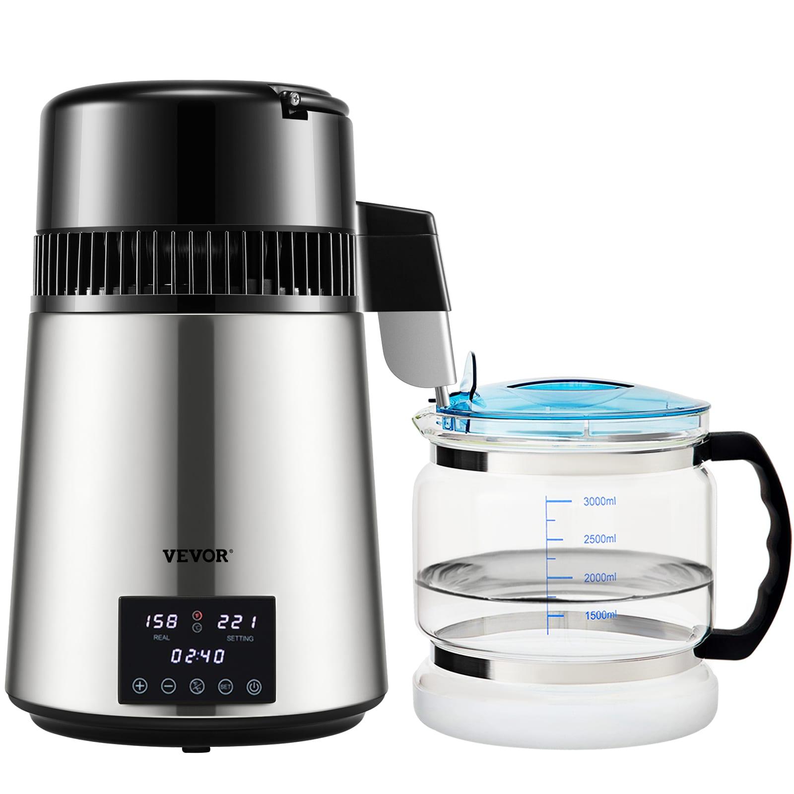 VEVOR VEVOR 1.1 Gallon Countertop Water Distiller, 0.4 Gal/H, 1750W Stainless Steel Distiller