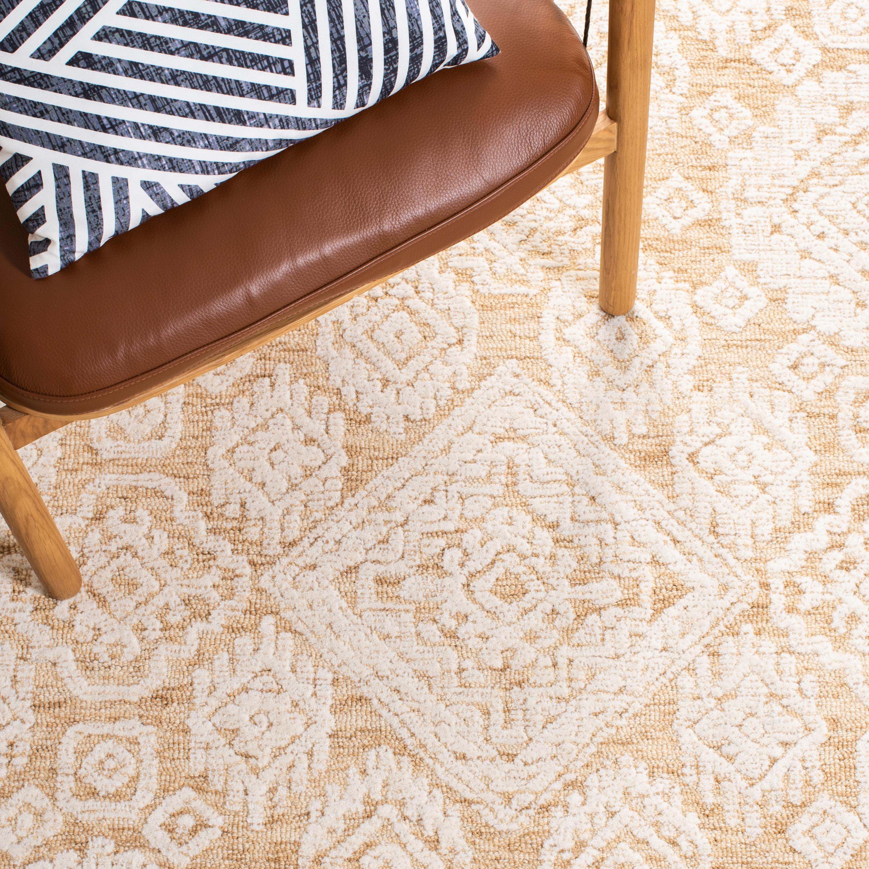 Metro MET987 Hand Tufted Indoor Area Rug - Gold/Ivory - 6'x9' - Safavieh