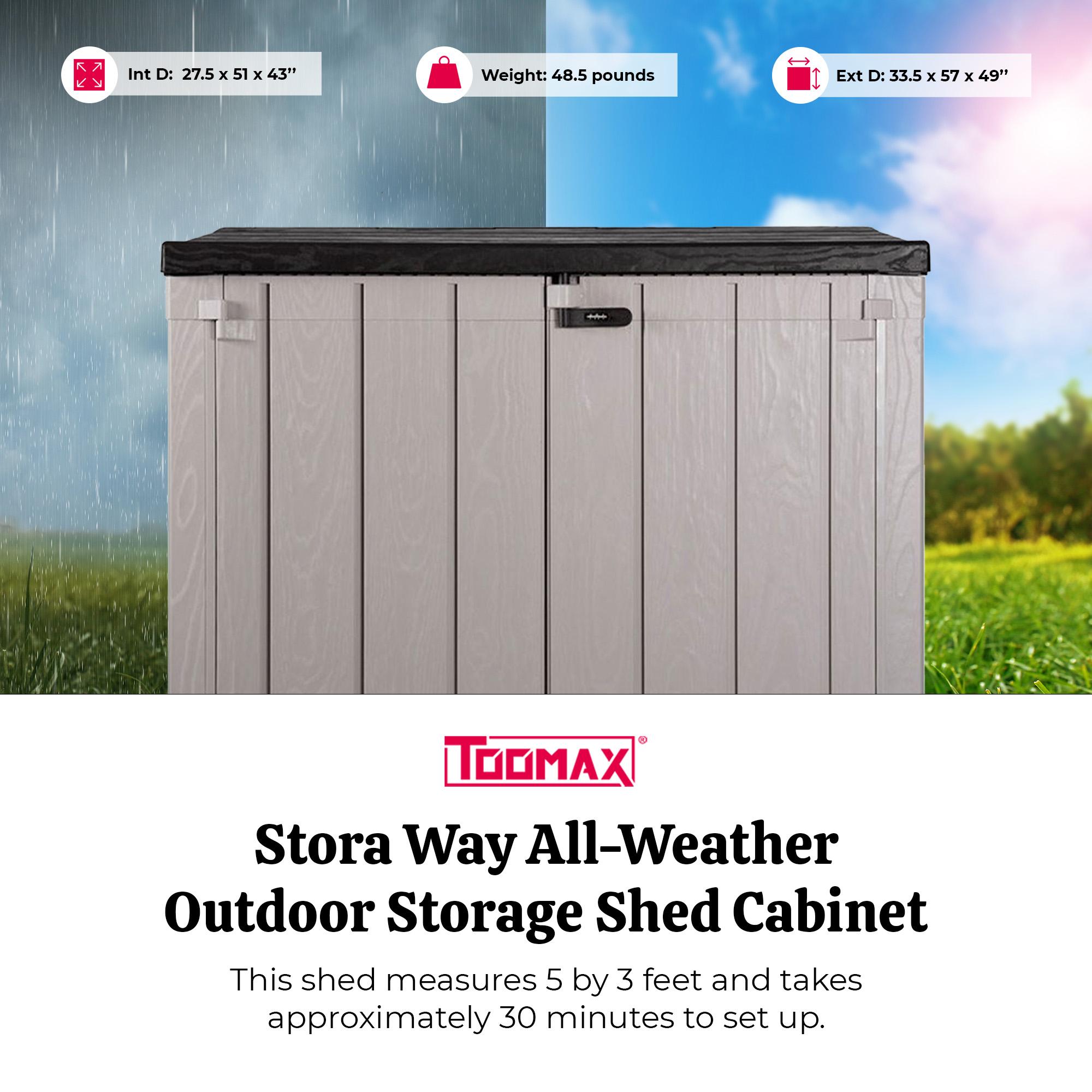 Toomax Stora Way All Weather Outdoor XL Storage Shed Cabinet