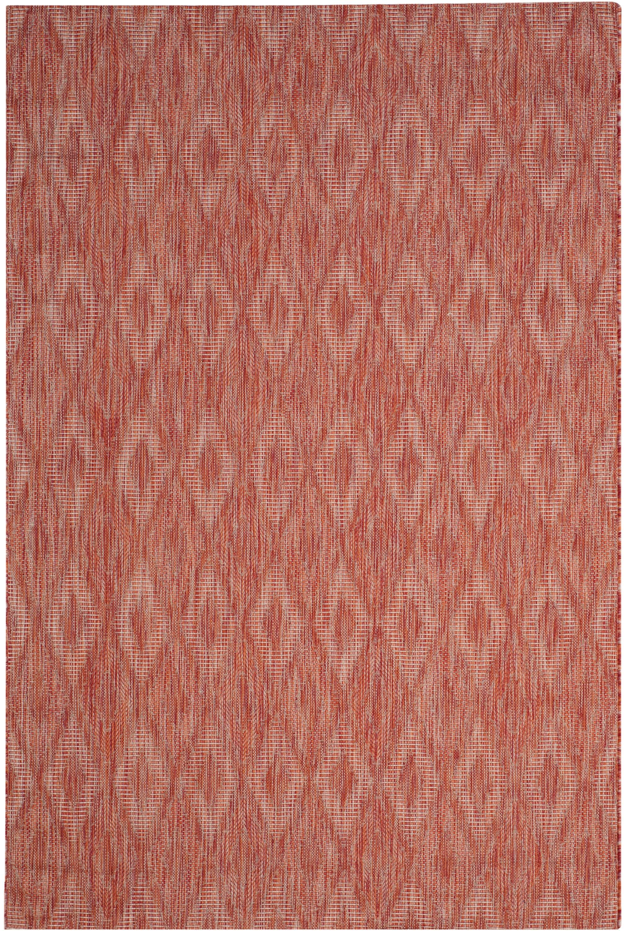 SAFAVIEH Courtyard Teodor Geometric Indoor/Outdoor Area Rug, Red/Red, 2'7" x 5'