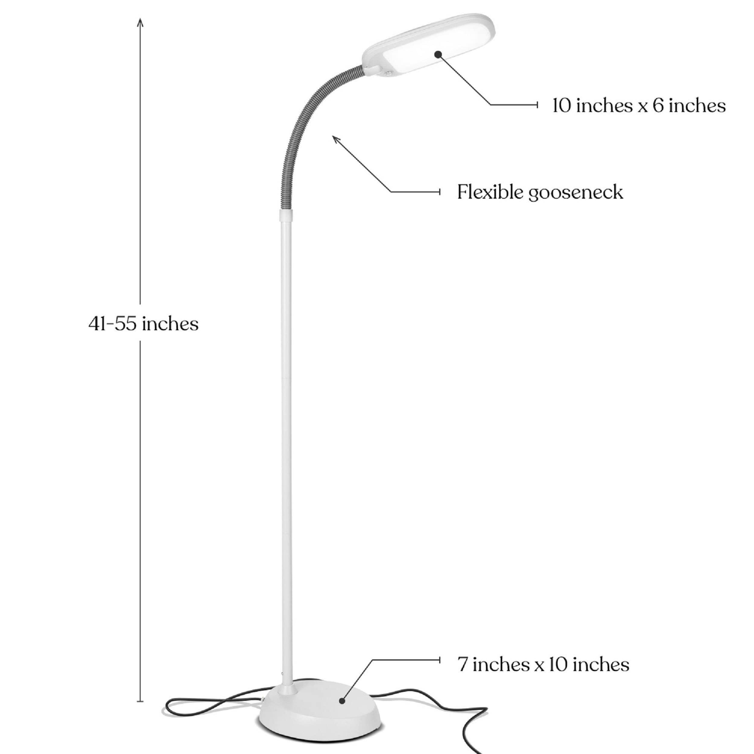 Brightech Litespan Slim 55 in. Industrial Dimmable LED Directional Task Floor Lamp
