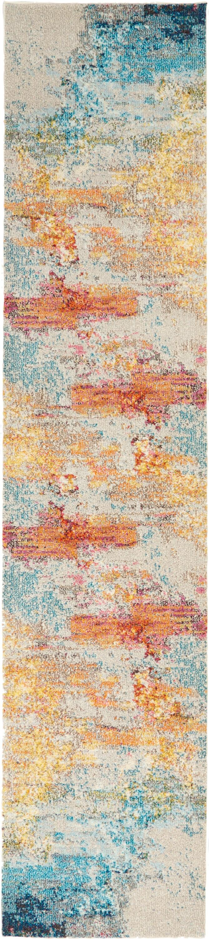 Nourison Celestial CES02 Sealife Area Rug 2'2" x 7'6"