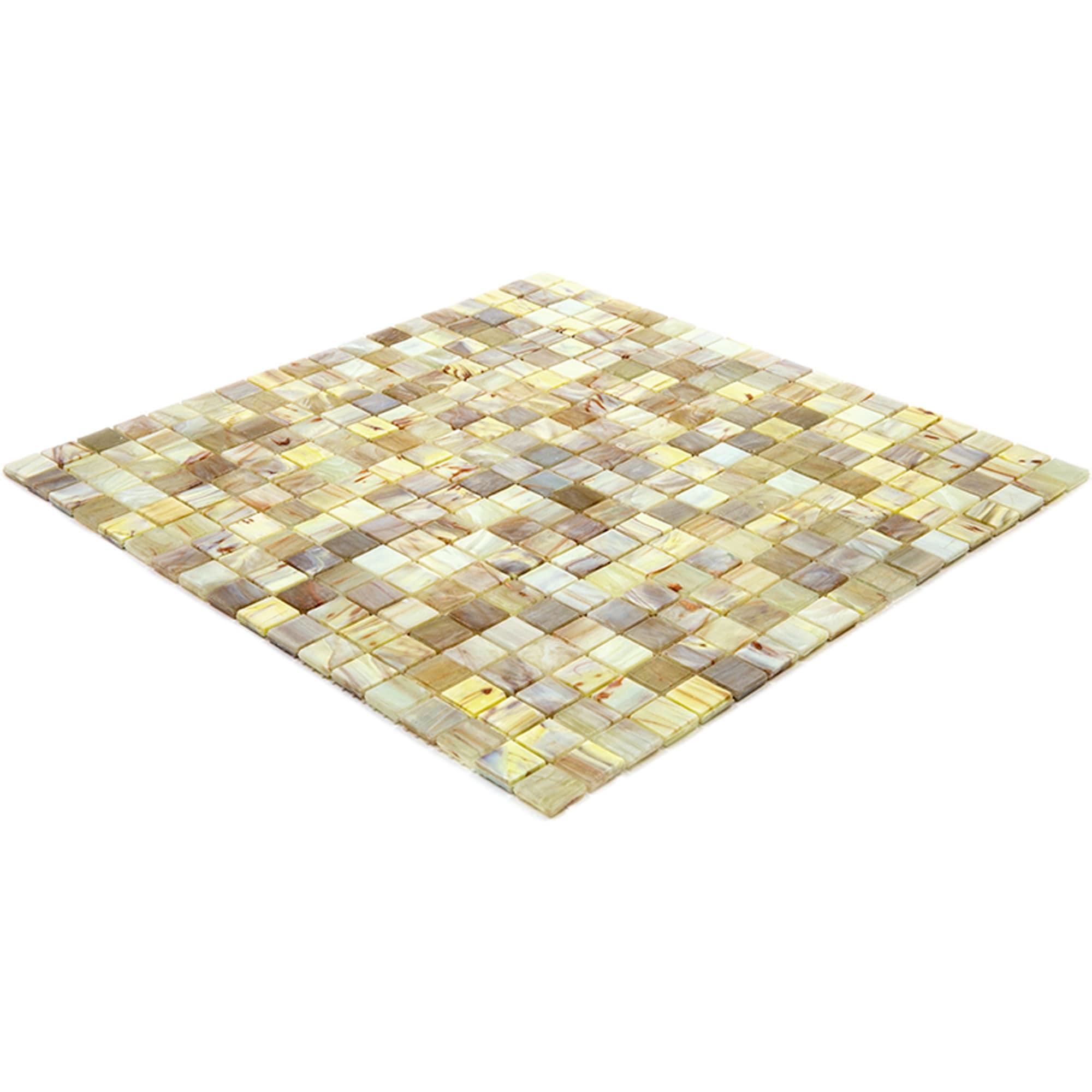 Skosh 0.6" x 0.6" Glass Grid Mosaic Wall & Floor Tile