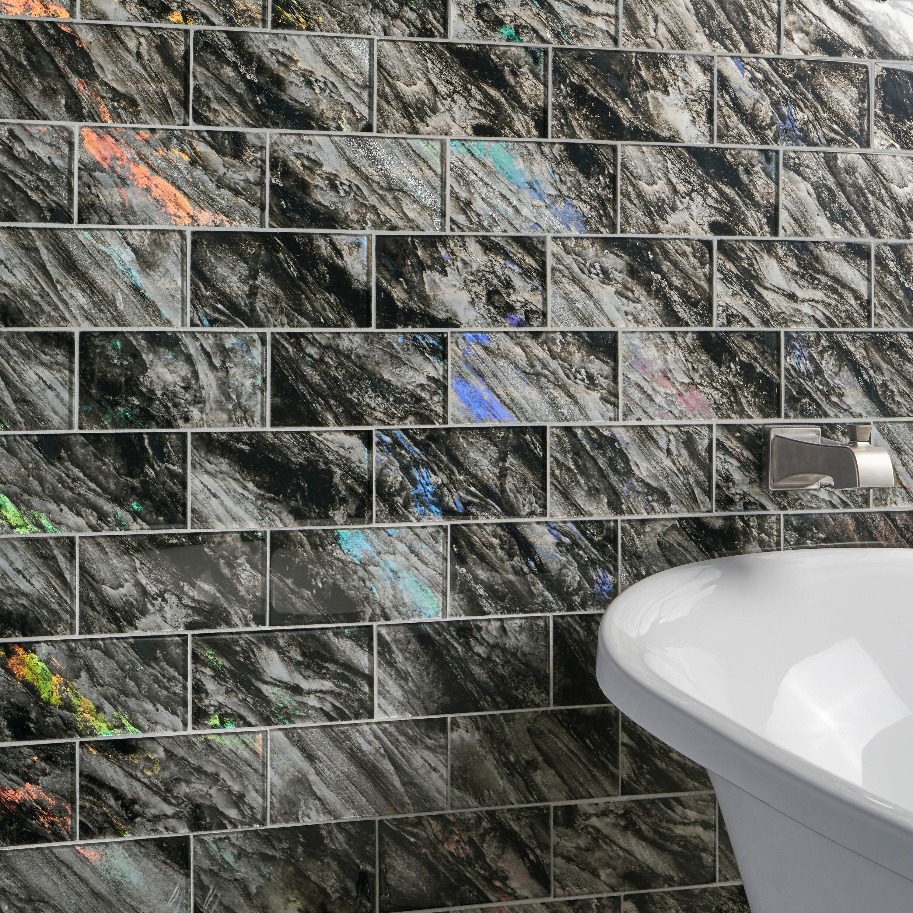 Bond Tile Wonder Glass 4.37 in. x 8.74 in. Polished Glass Wall Tile (5.3 Sq. Ft. / Case)