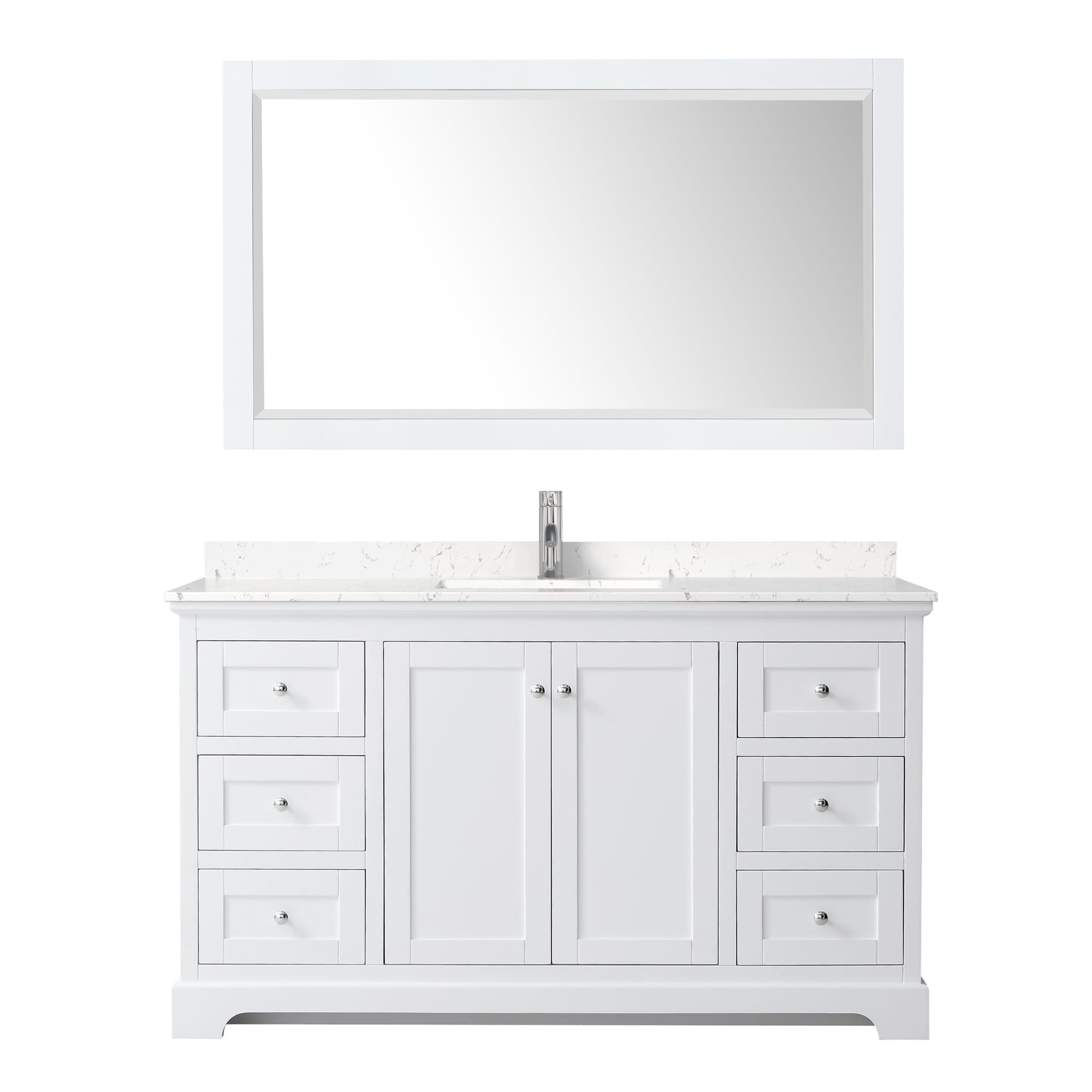 Wyndham Collection Wcv232360s-Vca-M58 Avery 60" Free Standing Single Basin Vanity Set -