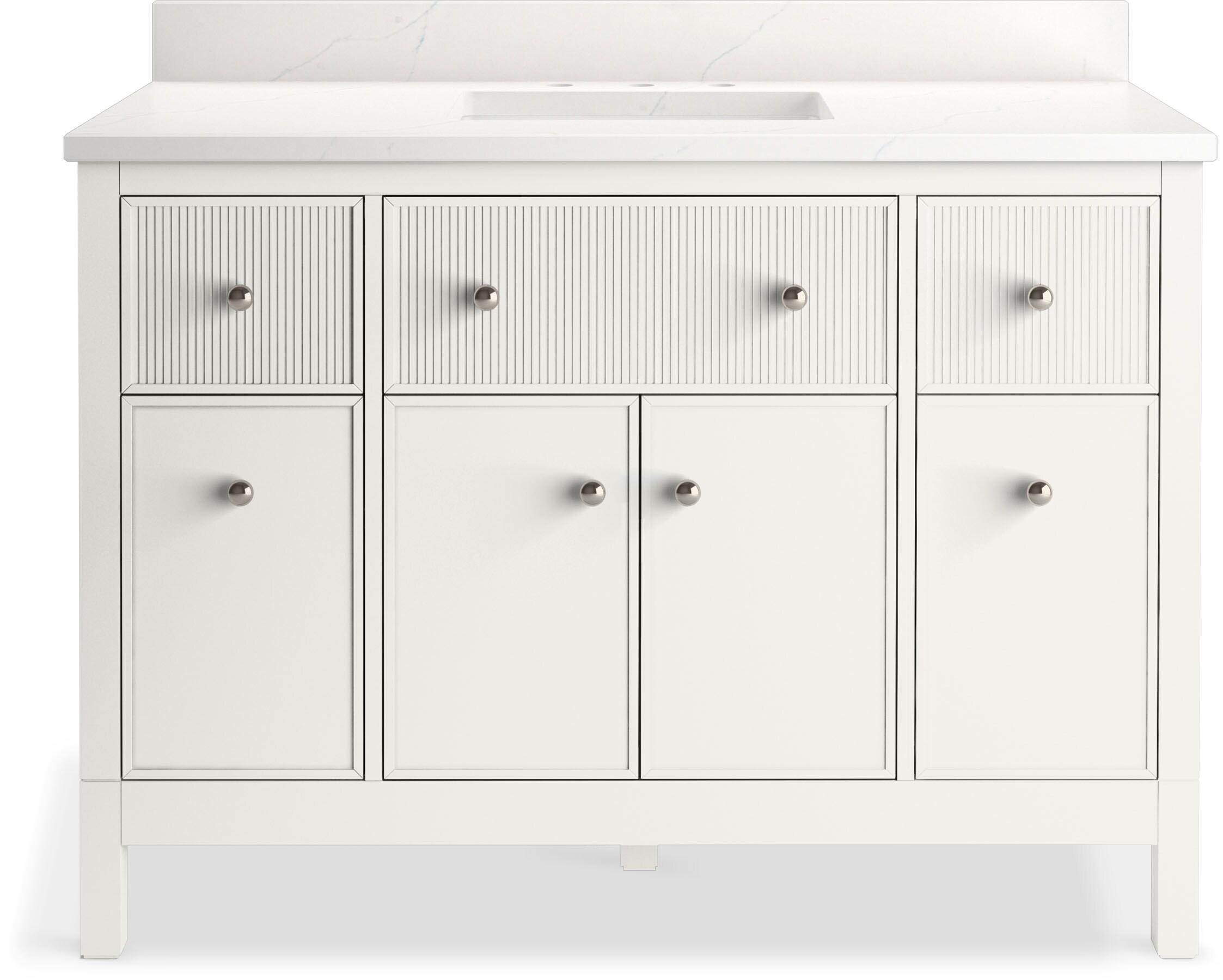 Malin By Studio McGee 48 in. Bathroom Vanity Cabinet With Sink And Quartz Top