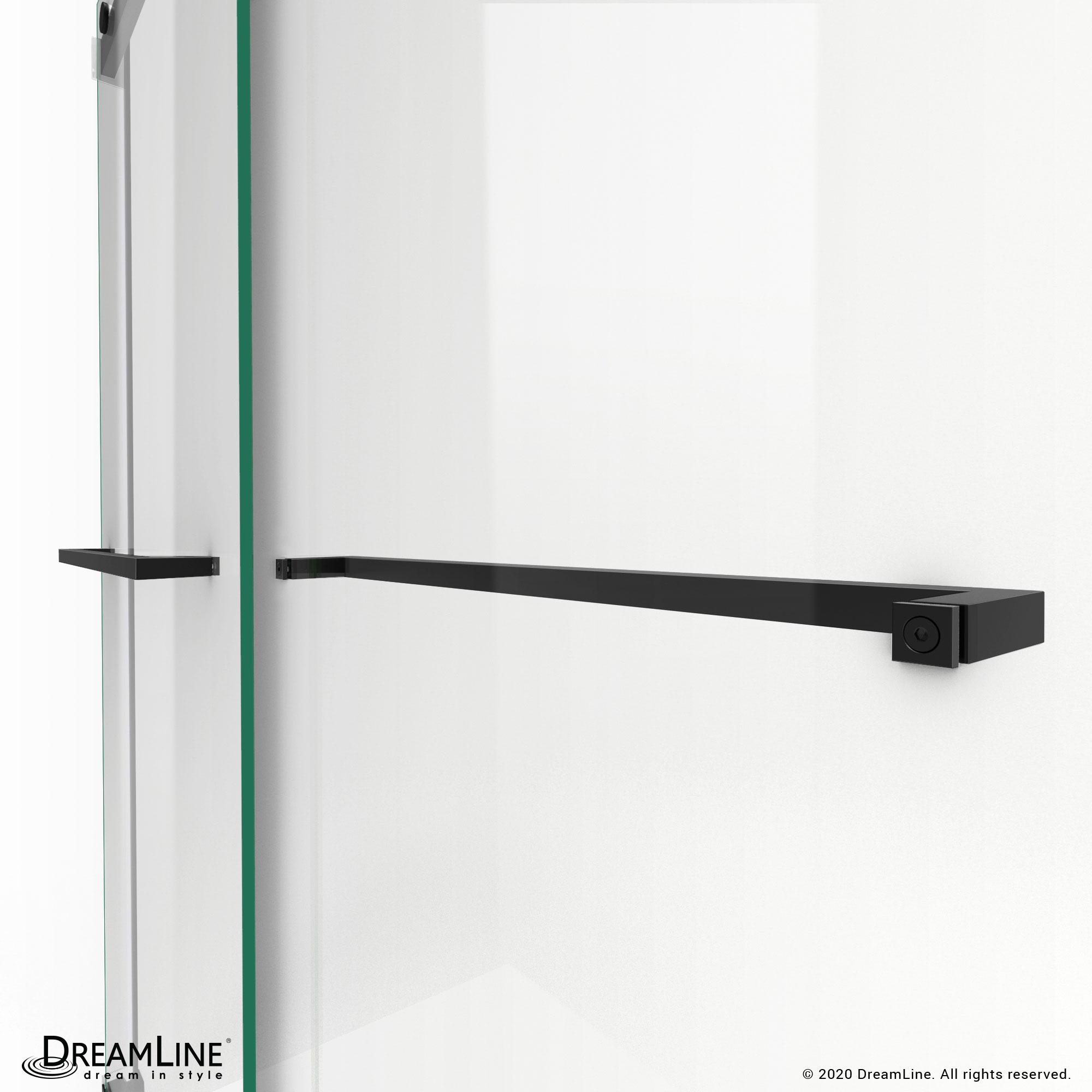44" - 48" W 76" H Reversible Semi-Frameless Shower Door with ClearMax Technology