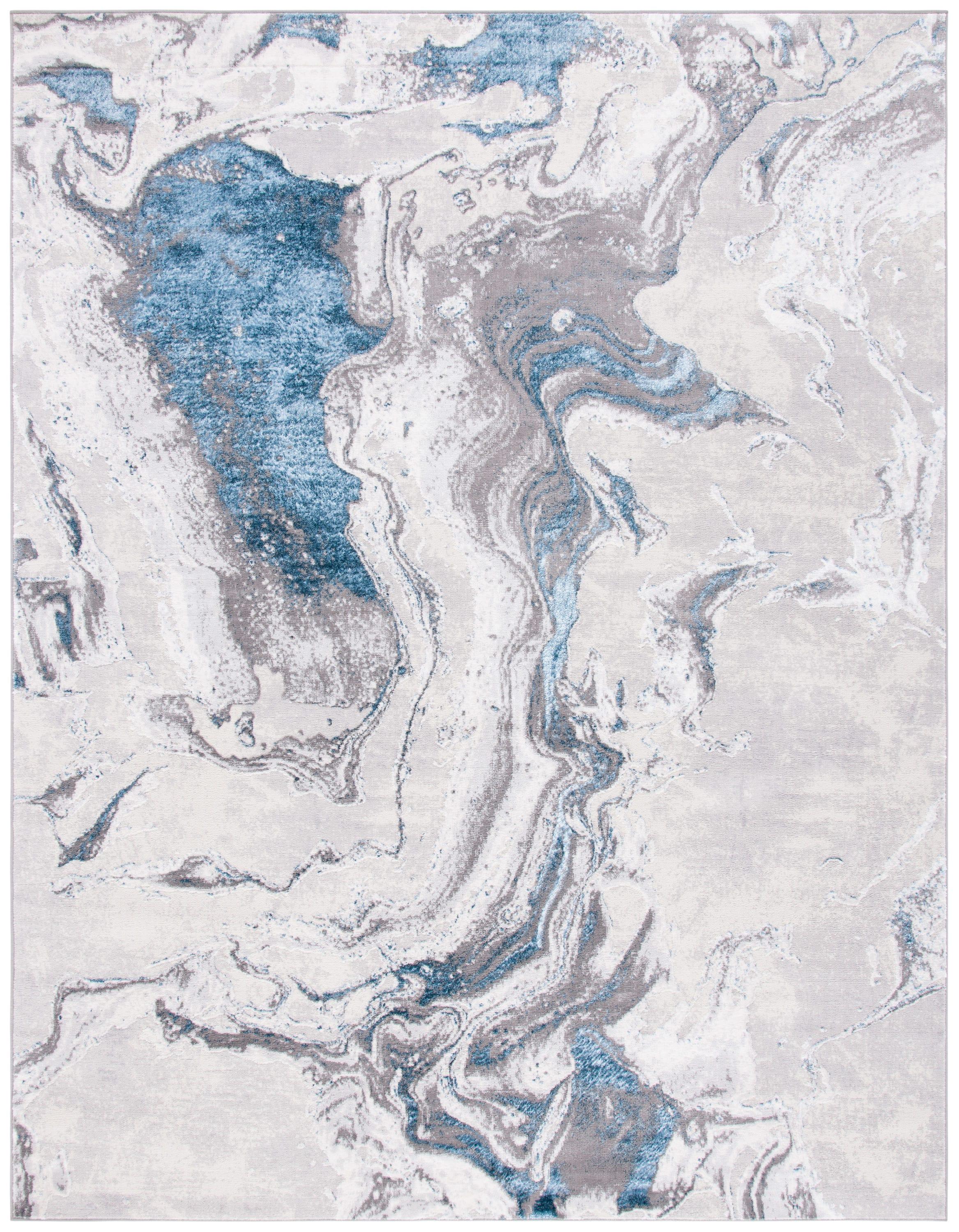 Amelia ALA277 Machine Made Indoor Area Rug - Grey/Blue - 9'x12' - Safavieh