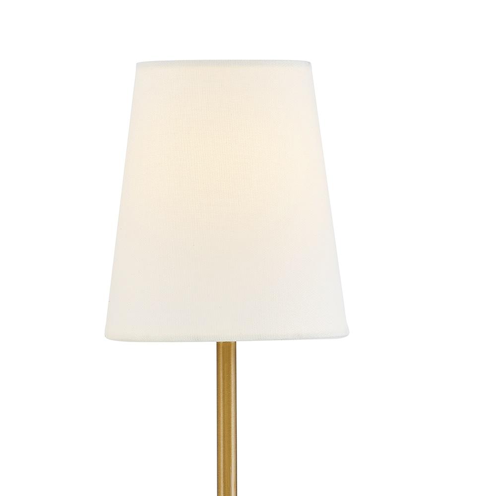 Lark 2-Light Right Hand White Linen Wall Sconce