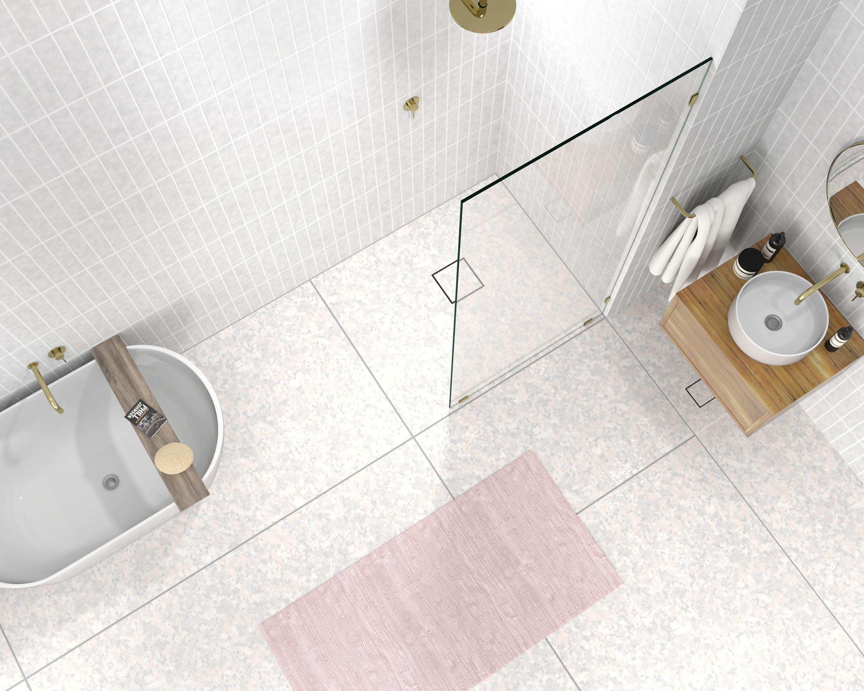 Vela 36 in. x 78 in. Fully Frameless Single Fixed Shower Panel