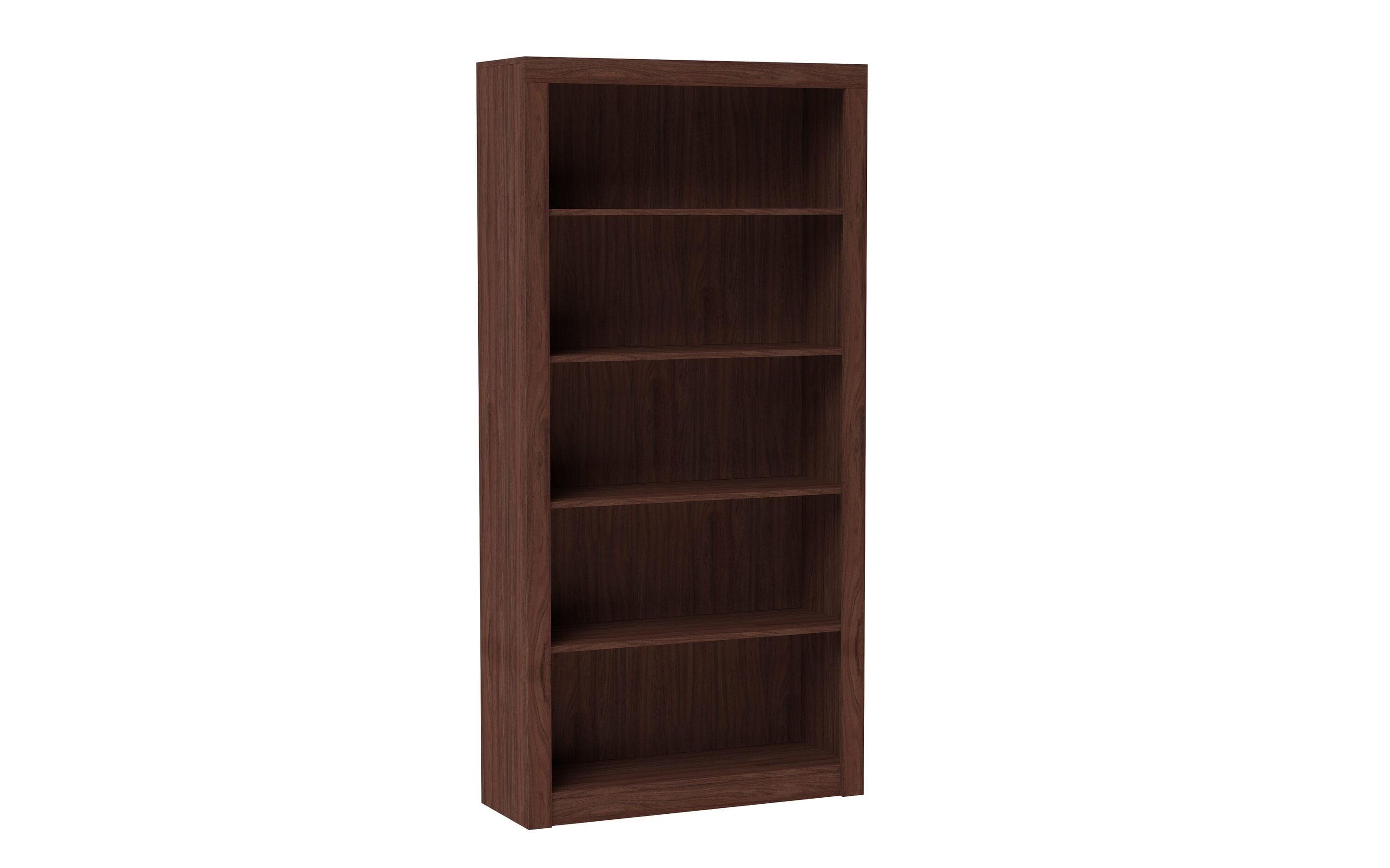 71.85" Olinda 5 Shelf Bookcase Nut Brown - Manhattan Comfort: Contemporary Style, MDP Material