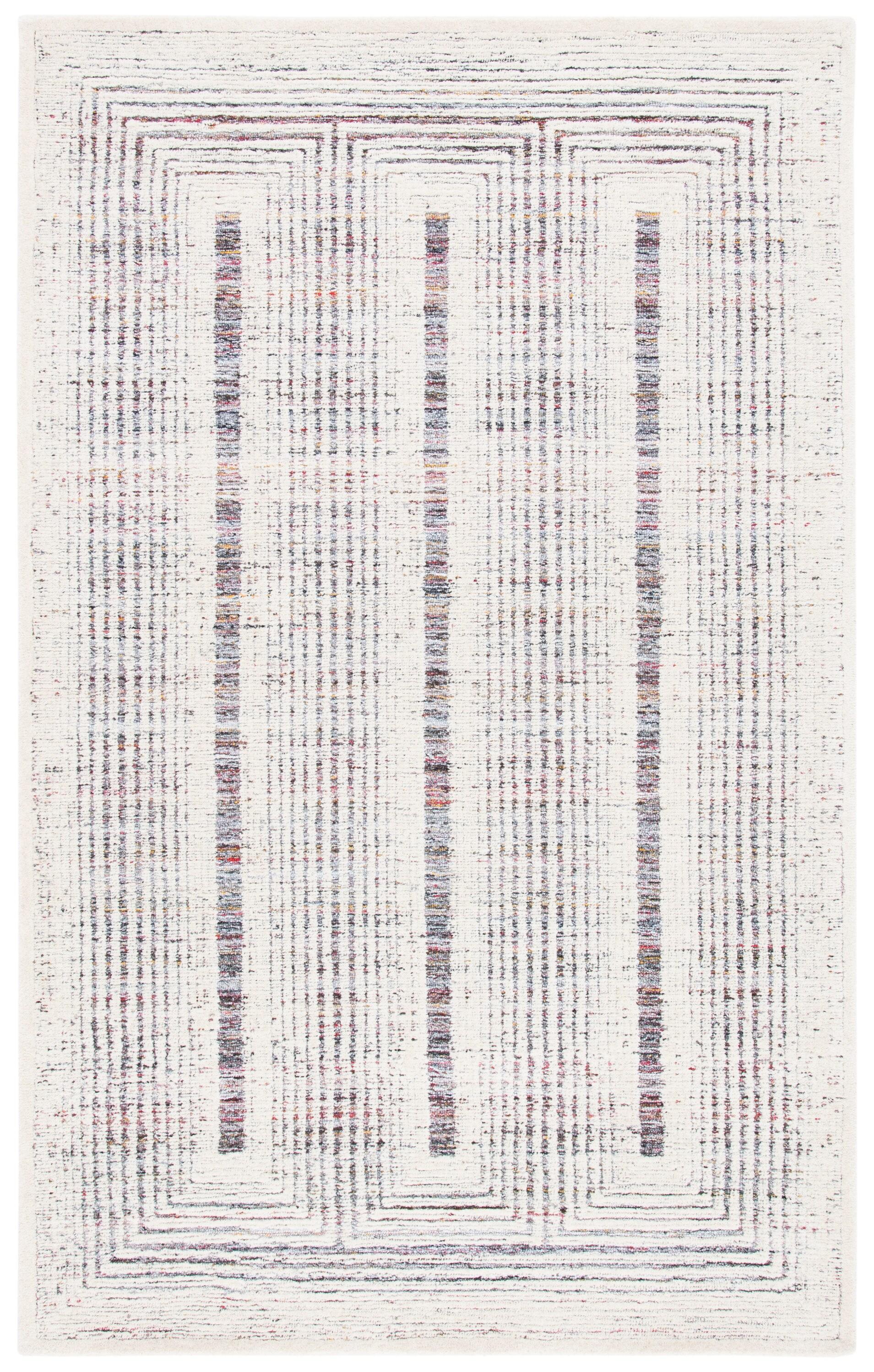 Metro MET991 Hand Tufted Indoor Area Rug - Red/Ivory - 4'x6' - Safavieh