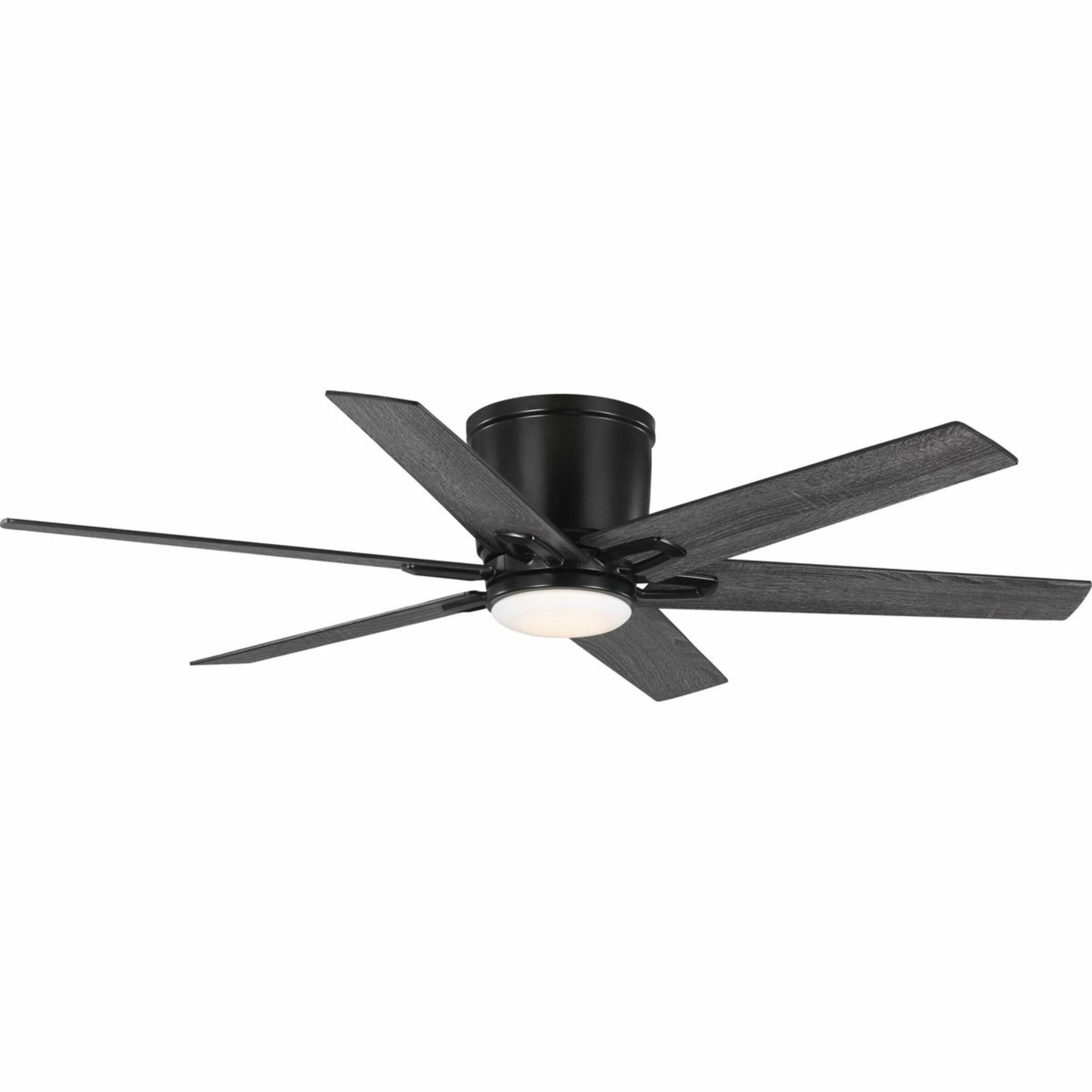 Progress Lighting - Bexar - 6 Blade Flush Mount Ceiling Fan with Light Kit-11.5