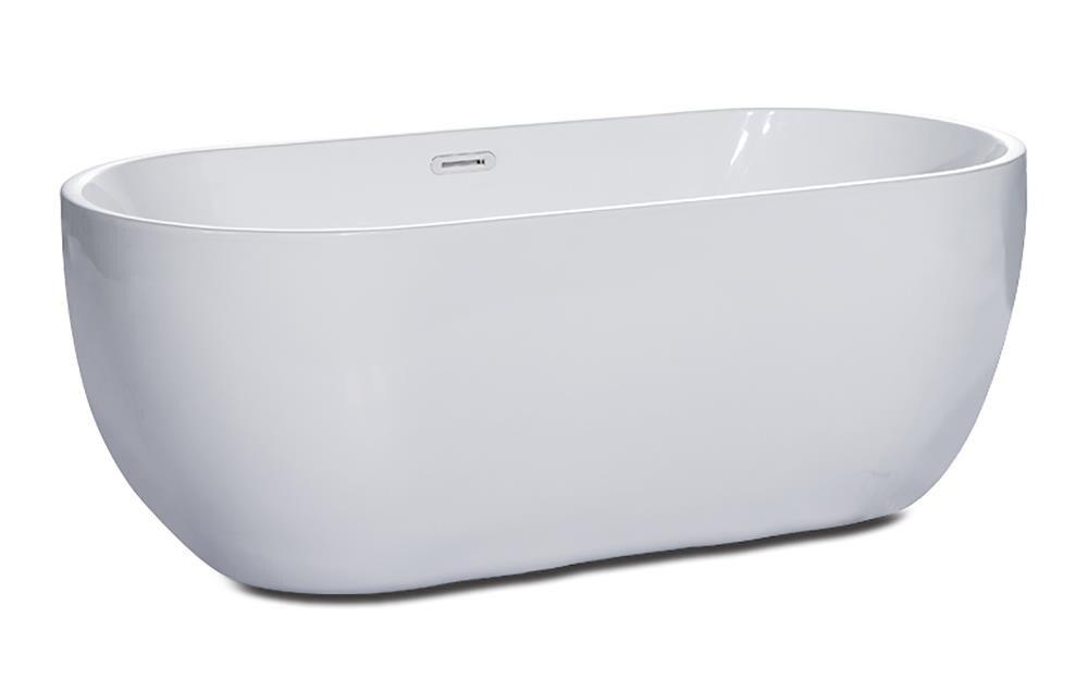 59'' x 28'' Freestanding Soaking Acrylic Bathtub