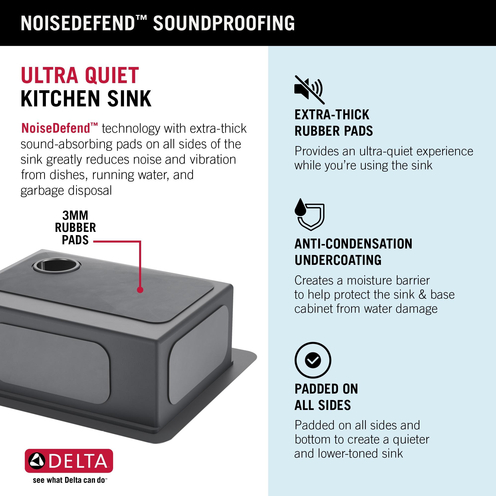 Delta Lorelai™ 25" L Workstation Kitchen Sink Drop-In Top Mount 16 Gauge Stainless Steel Single Bowl