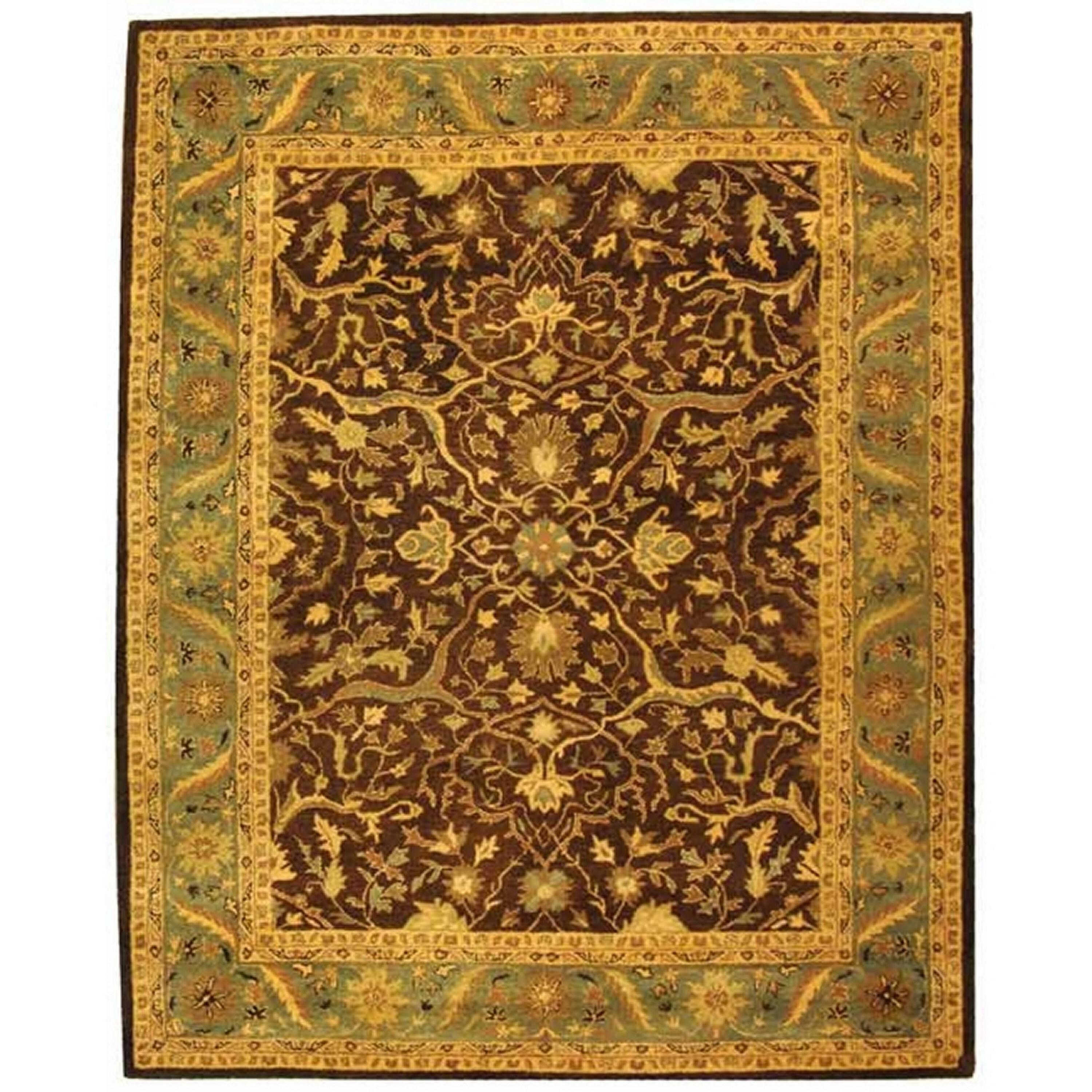 Antiquity AT14 Hand Tufted Indoor Area Rug - Brown/Green - 8'3"x11' - Safavieh