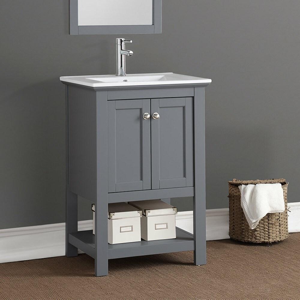 Manchester 24" Freestanding Single Sink Bathroom Vanity with Integrated Sink (Faucet Not Included)