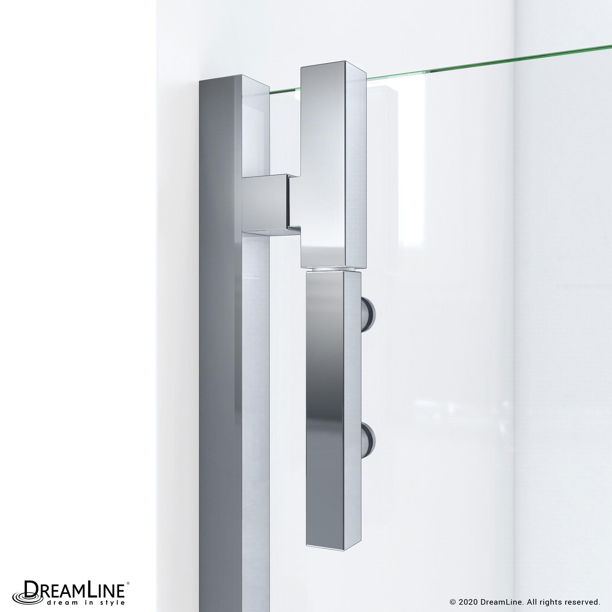 DreamLine Ascend 40-41 in. W x 72 in. H Frameless Pivot Shower Door