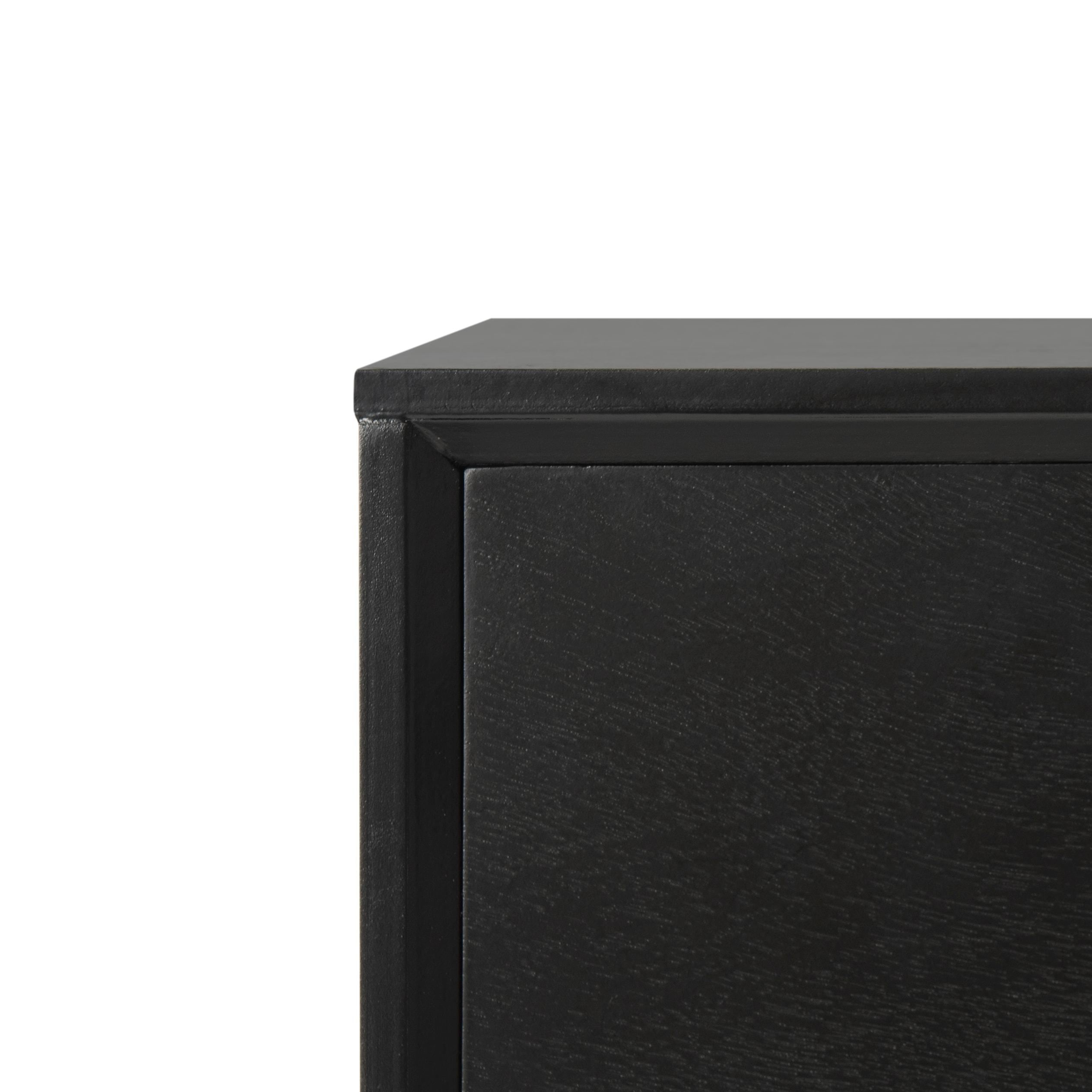 Pomona 3 Drawer Accent Table - Black - Safavieh.