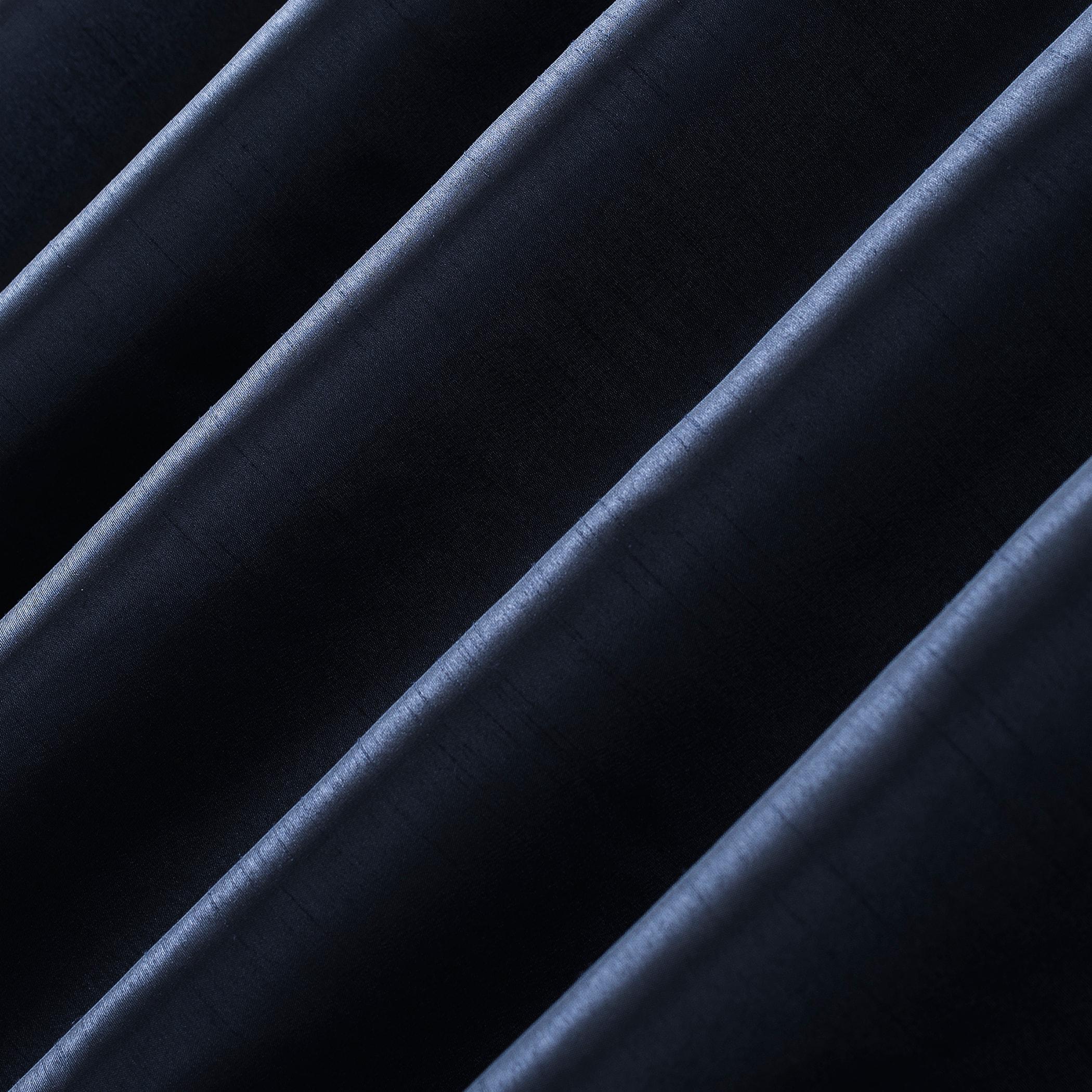 Faux Dupioni Silk Thermal Extreme 100% Blackout Back Tab Curtain Panel