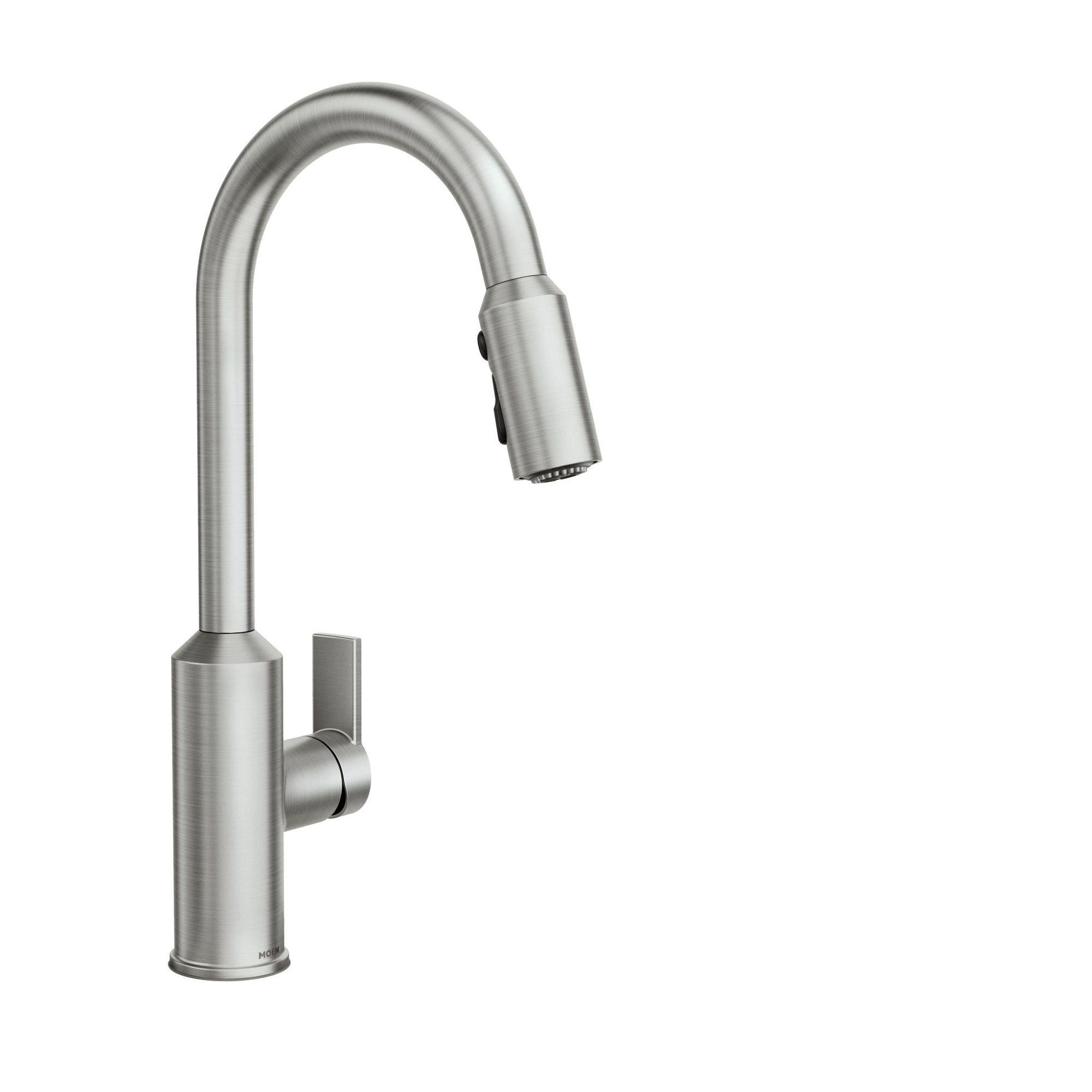 Brushed Nickel Single-Handle Pull-Out Spray Kitchen Faucet