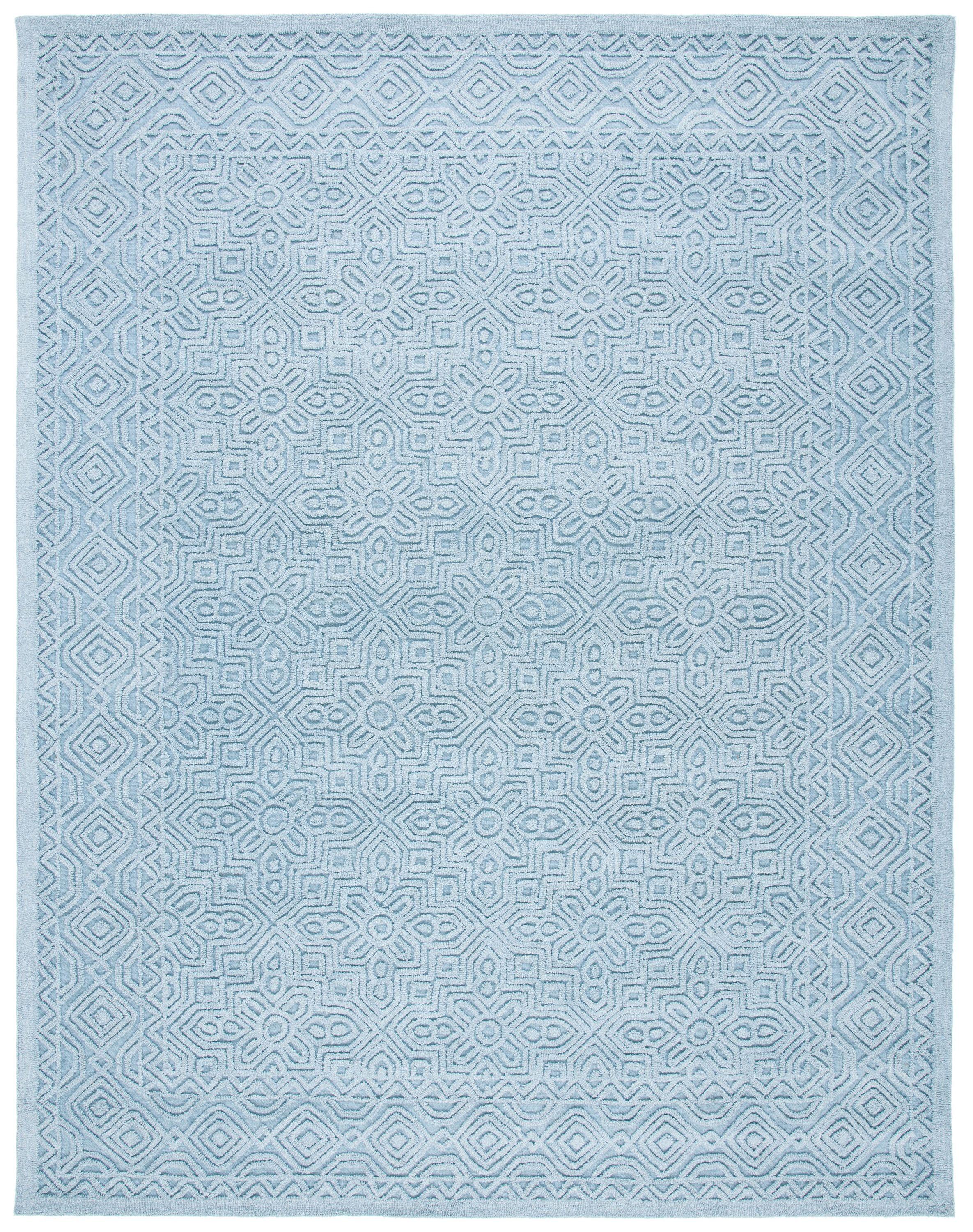 Textural TXT101 Hand Tufted Area Rug - Blue - 8'x10' - Safavieh.