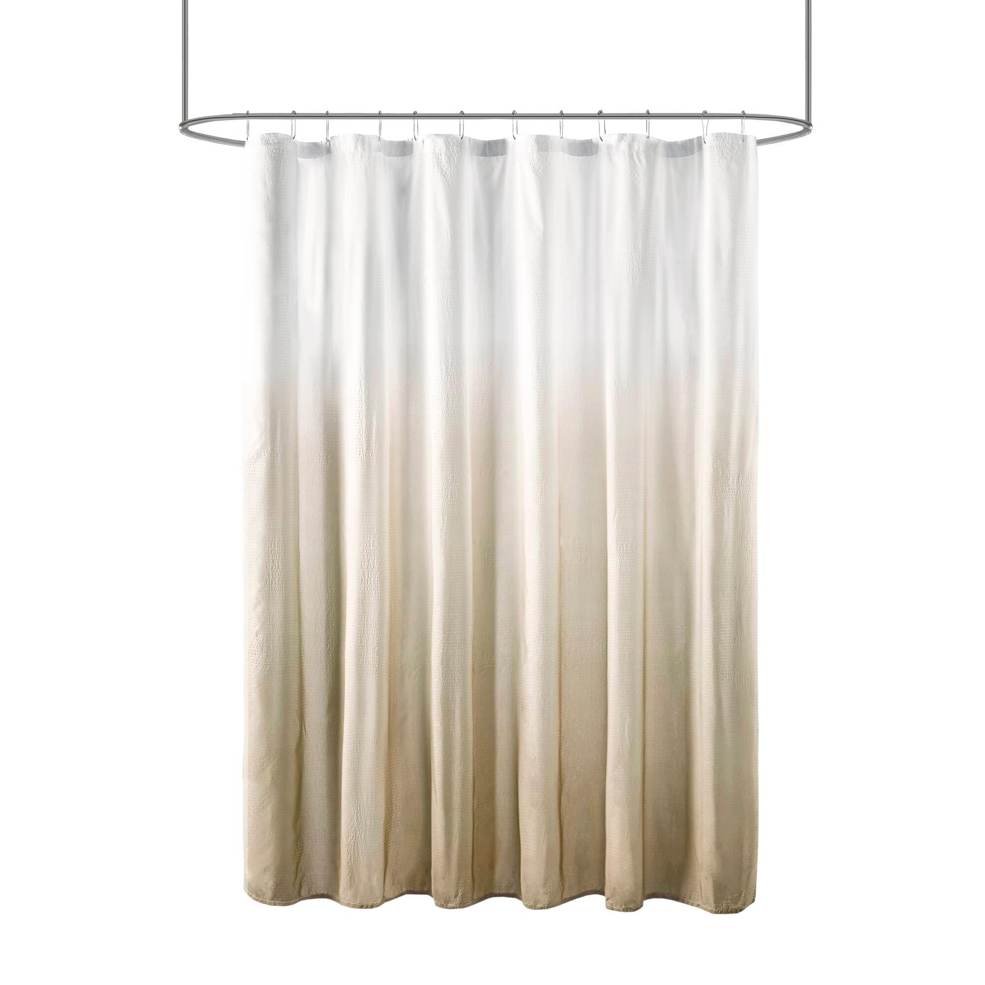 Madison Park Ara Ombre Printed Seersucker Single Shower Curtain