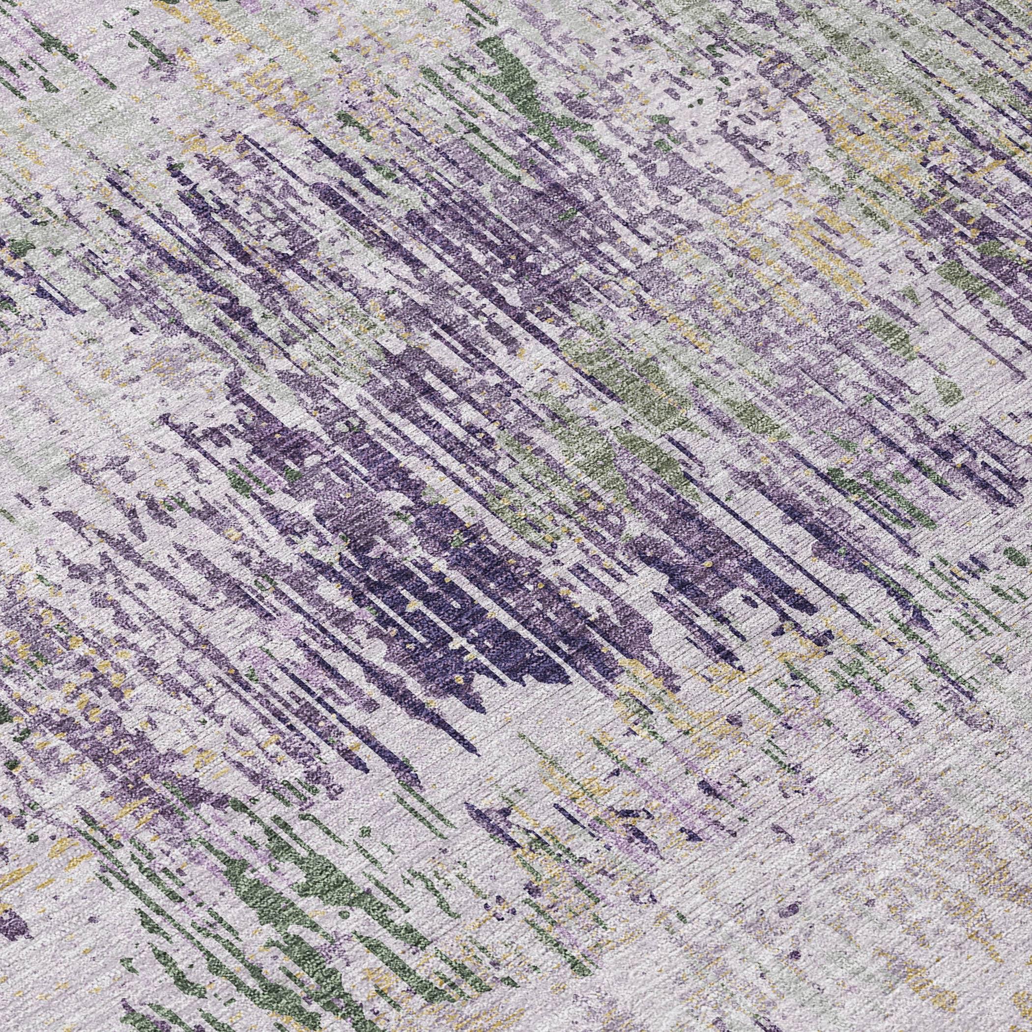 Machine Washable Indoor/Outdoor Chantille ACN1379 Lavender Rug