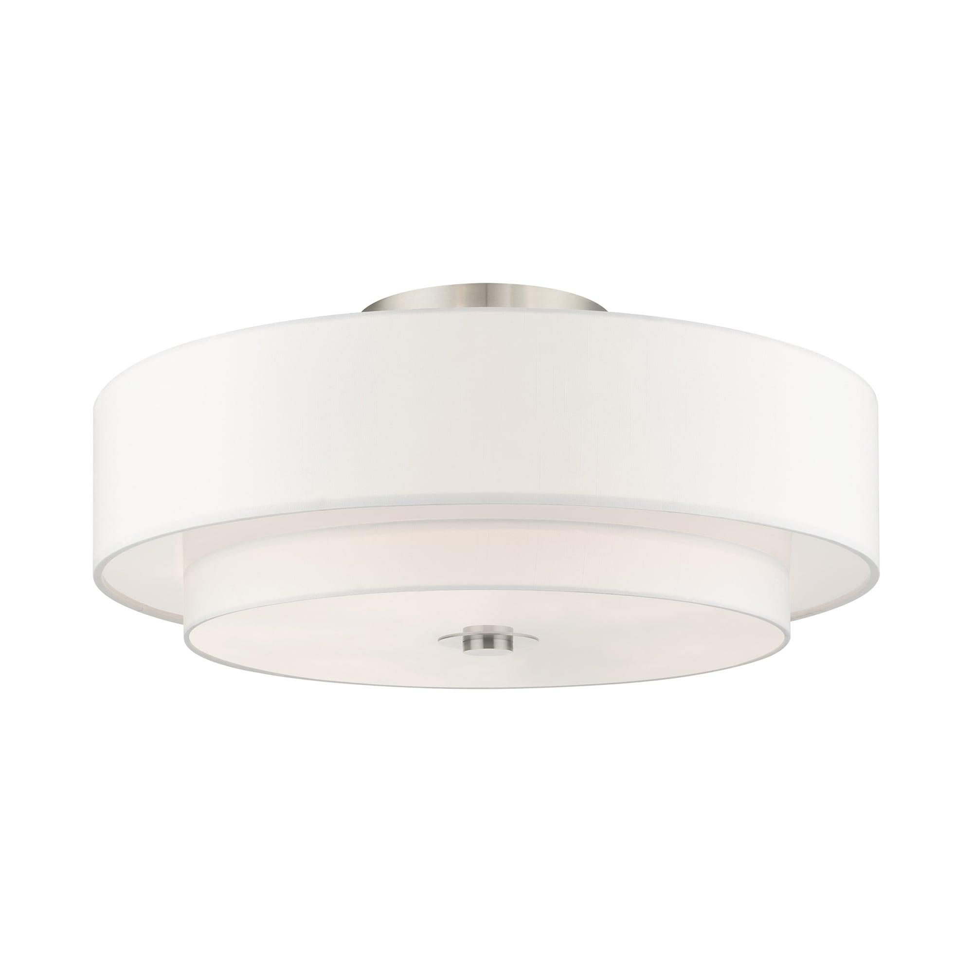 Livex Lighting Meridian 6 - Light Semi-Flush Mount in  Brushed Nickel