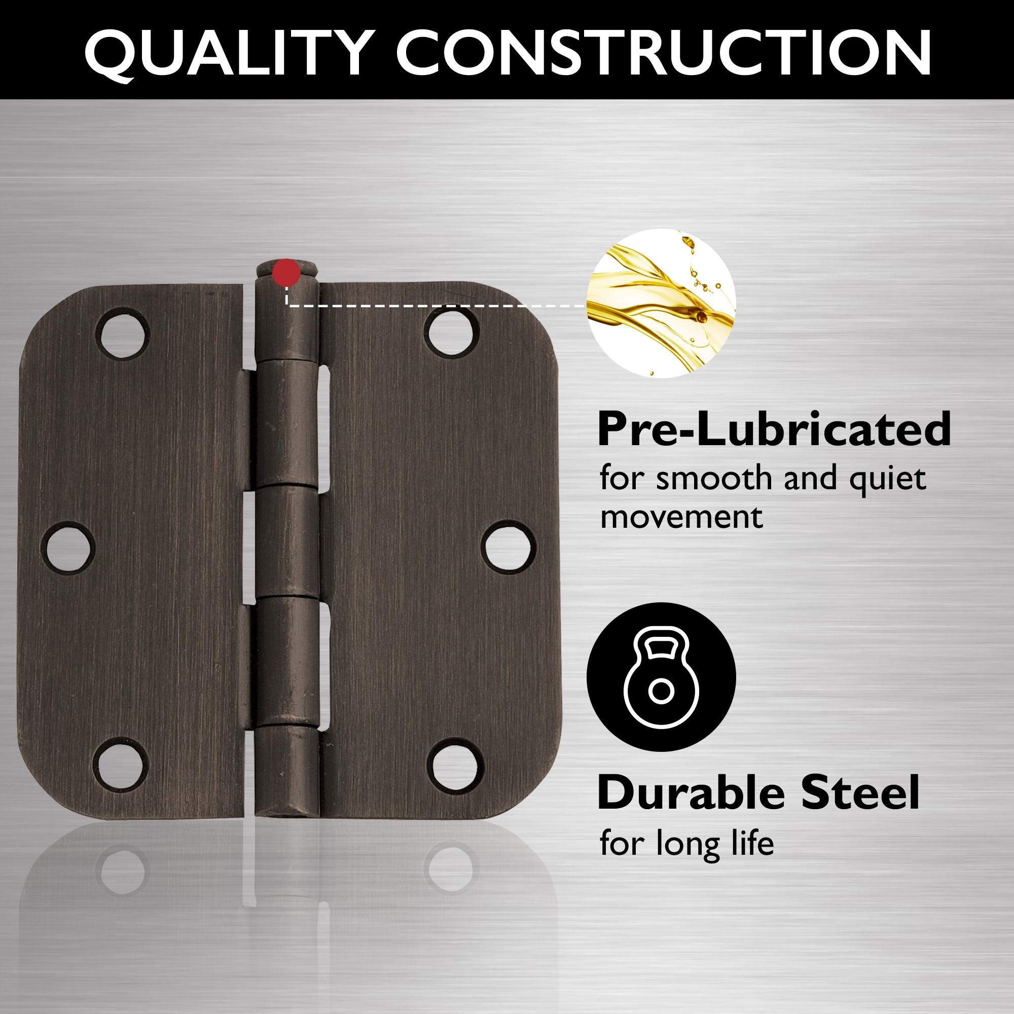 Design House 3.5" H x 3.5" W Butt Bearing Door Hinge (Set of 10)