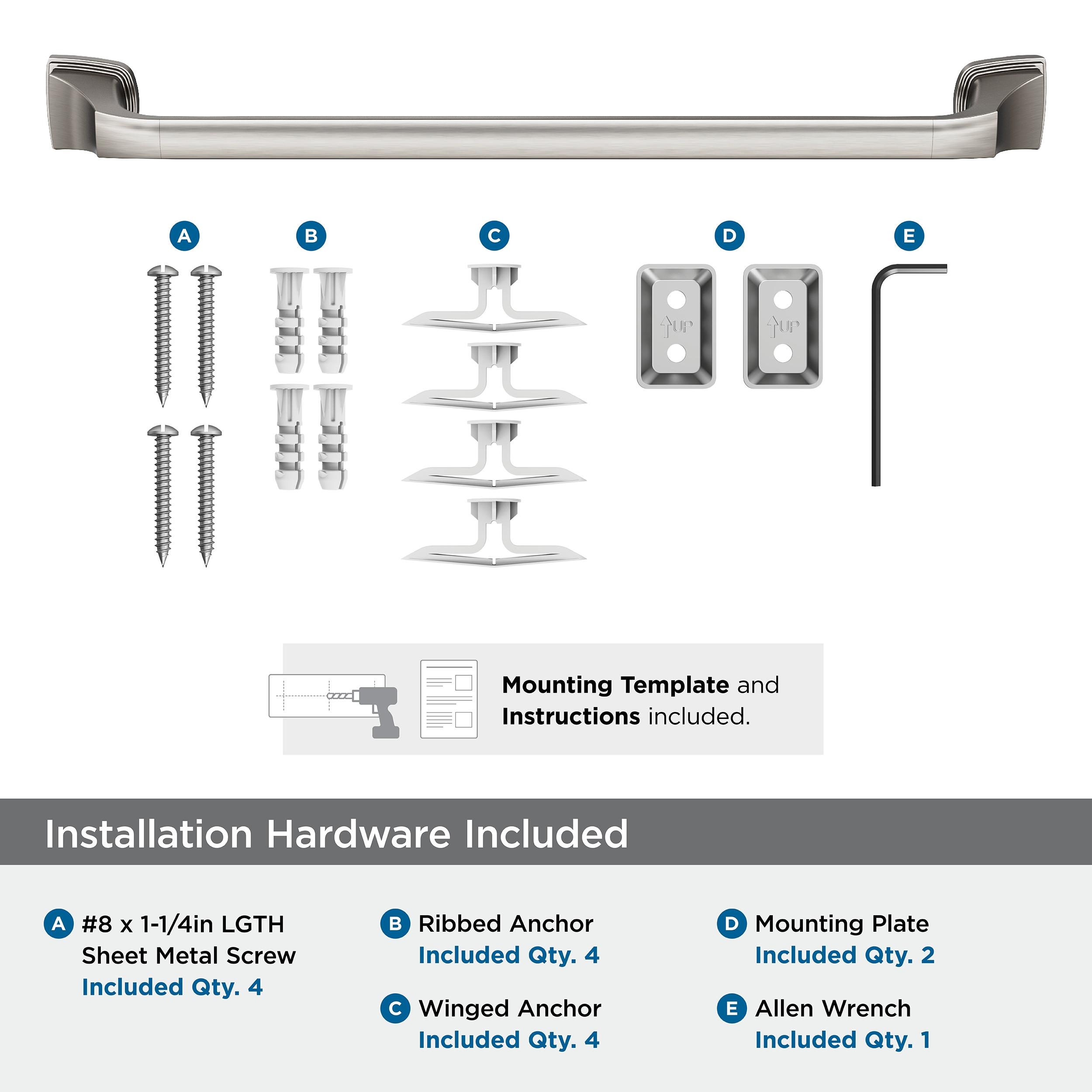 Amerock Revitalize Brushed Nickel 18 inch (457mm) Towel Bar