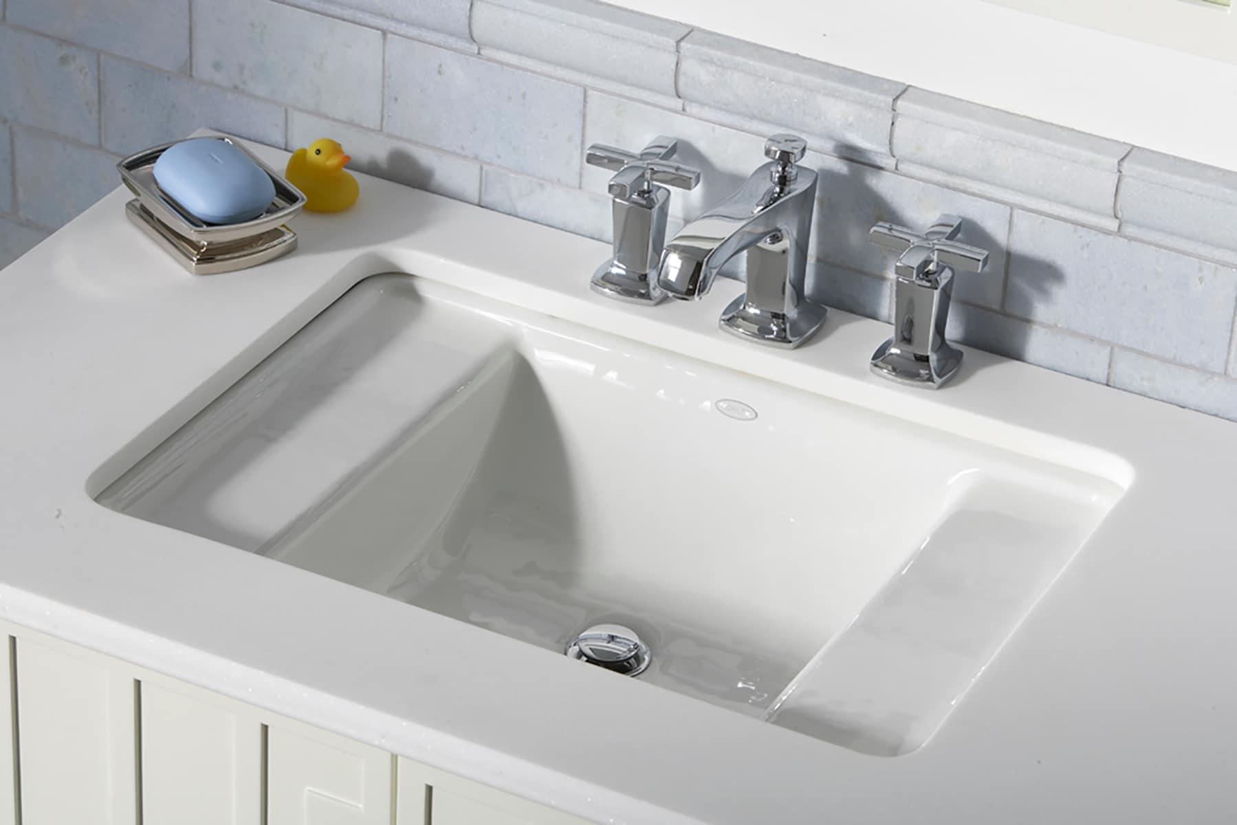 Alteo Metal Rectangular Undermount Bathroom Sink with Overflow