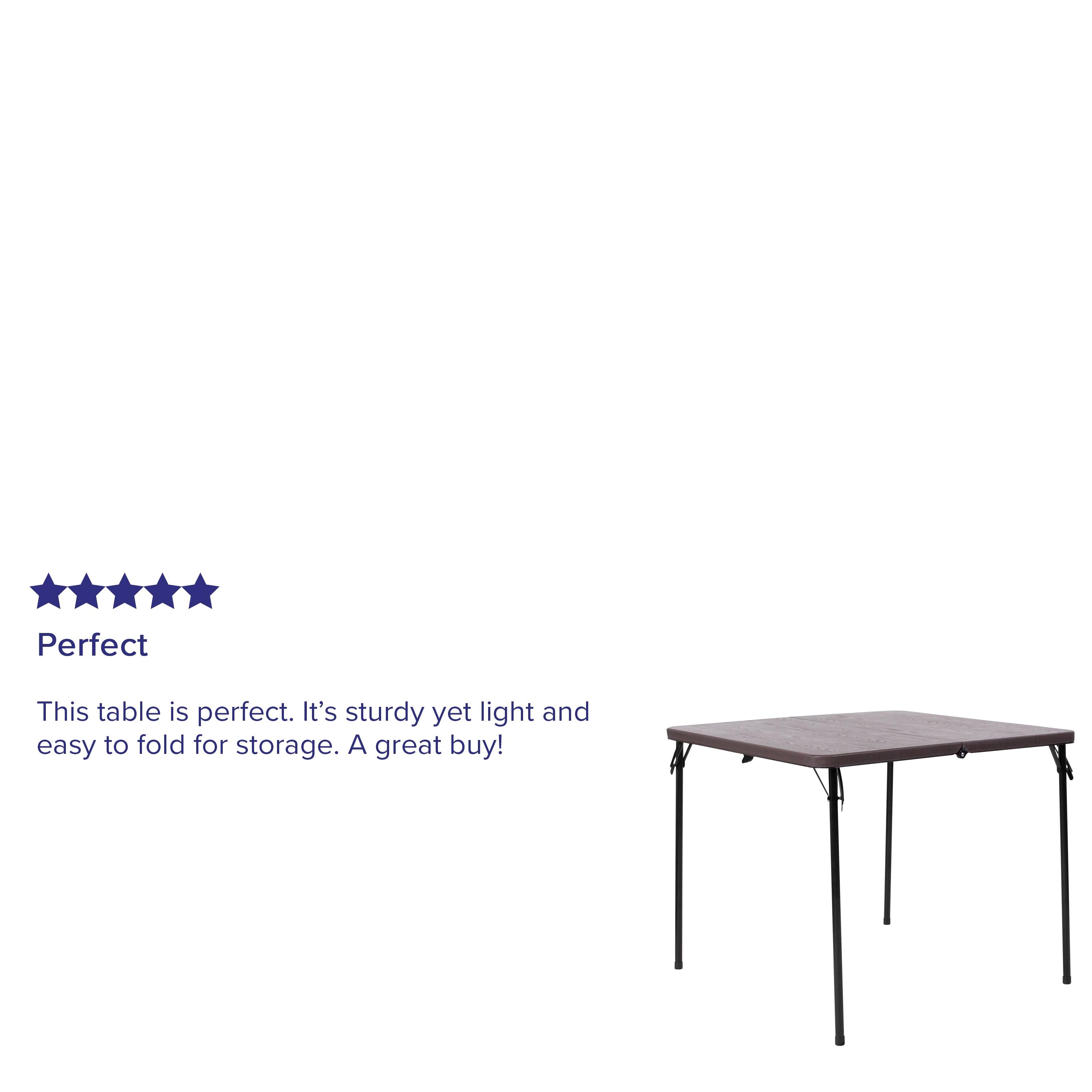 Noah 2.83' Square Plastic Folding Event Table with Carrying Handle by Flash Furniture
