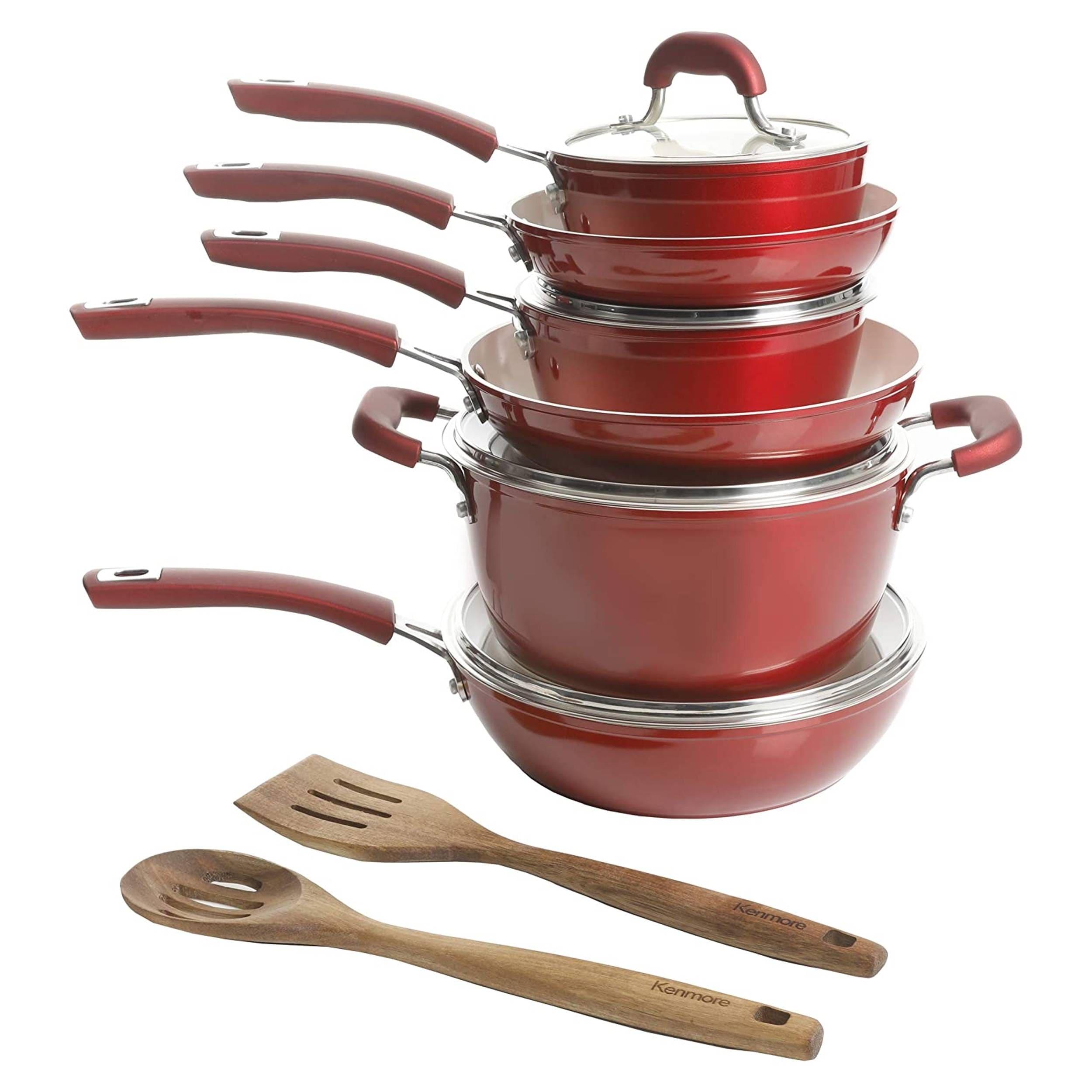 Kenmore 12 Pieces Aluminum Non Stick Cookware Set