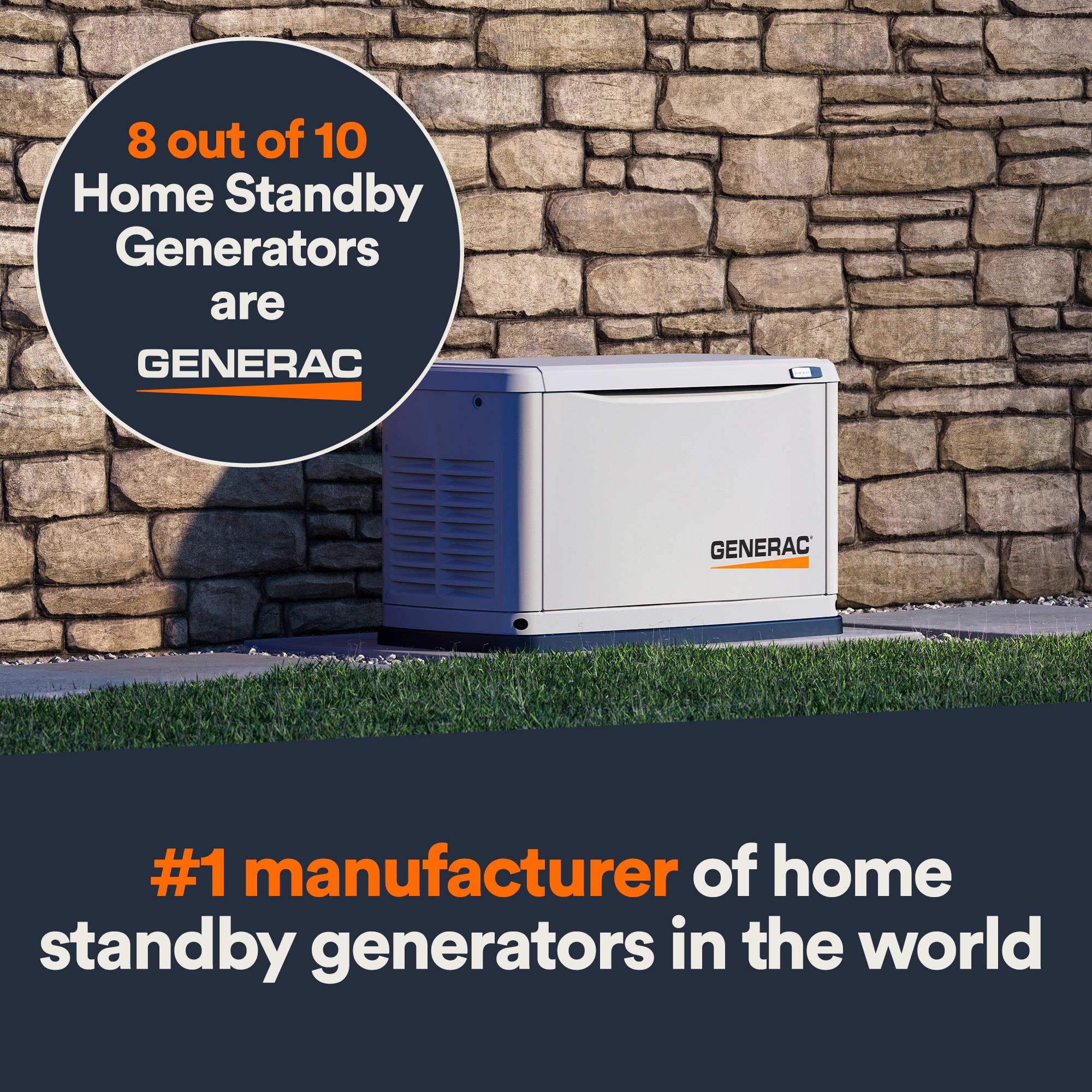 Generac 7.5kW Bisque Steel Standby Generator with Transfer Switch