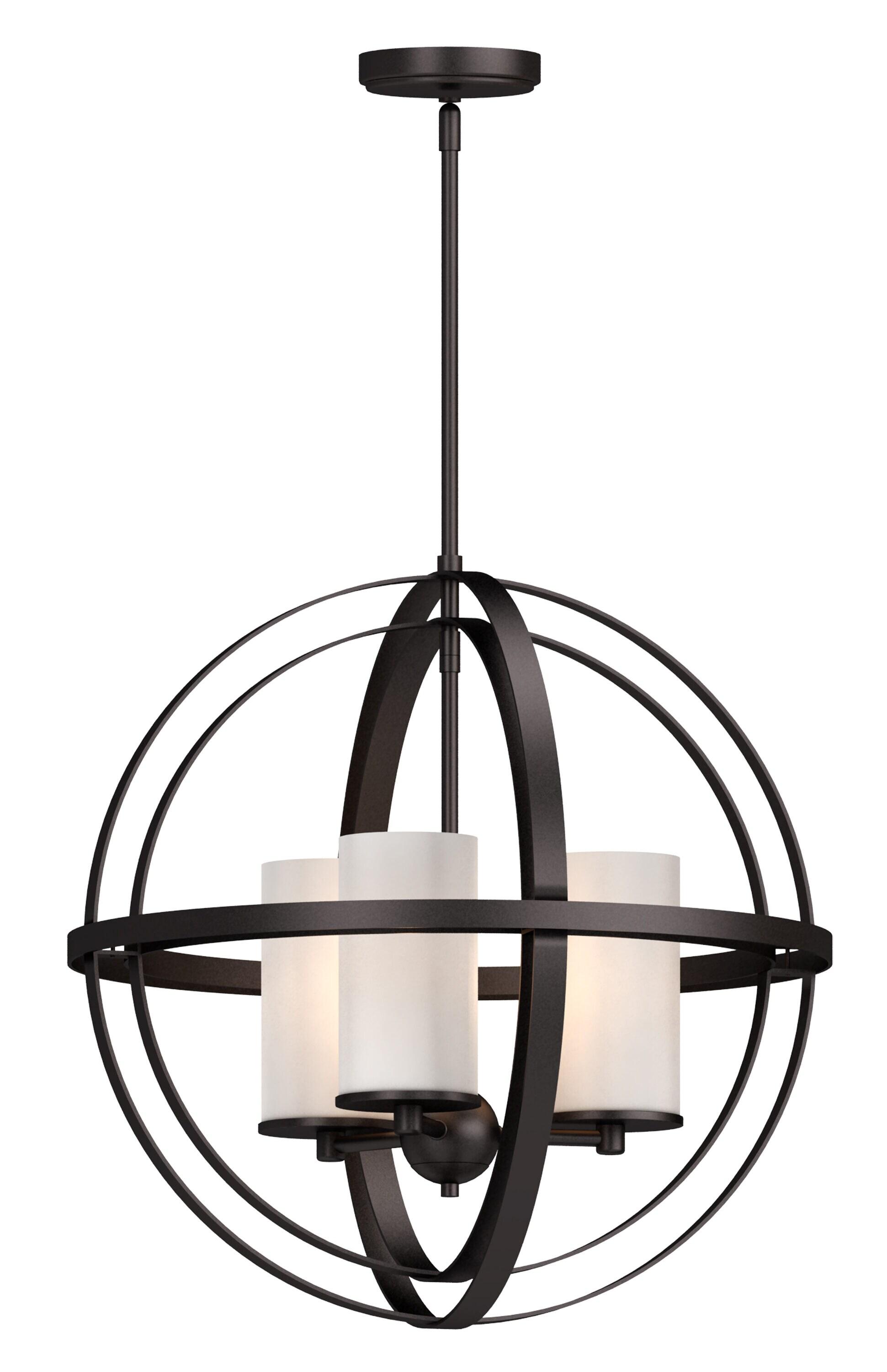 Volume Lighting 3-Light Indoor Antique Bronze Sphere