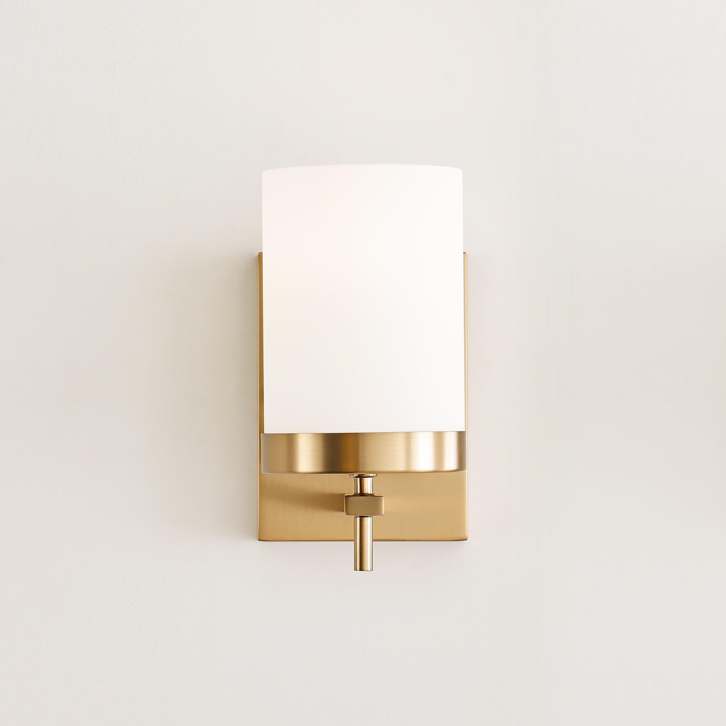 Zire Outdoor Dimmable Wall Sconce in Satin Brass and Black