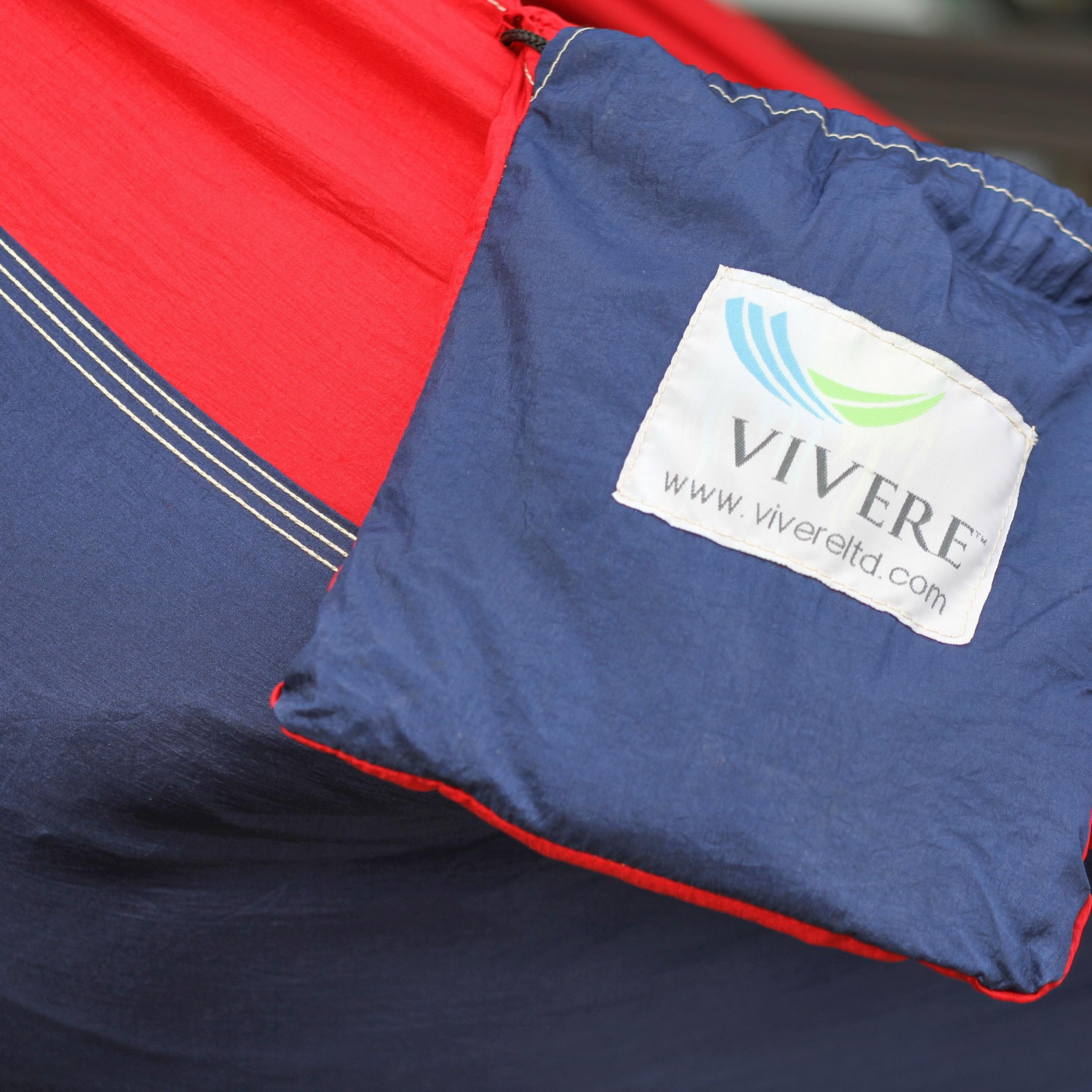 Vivere Double Parachute Hammock in Navy and Red