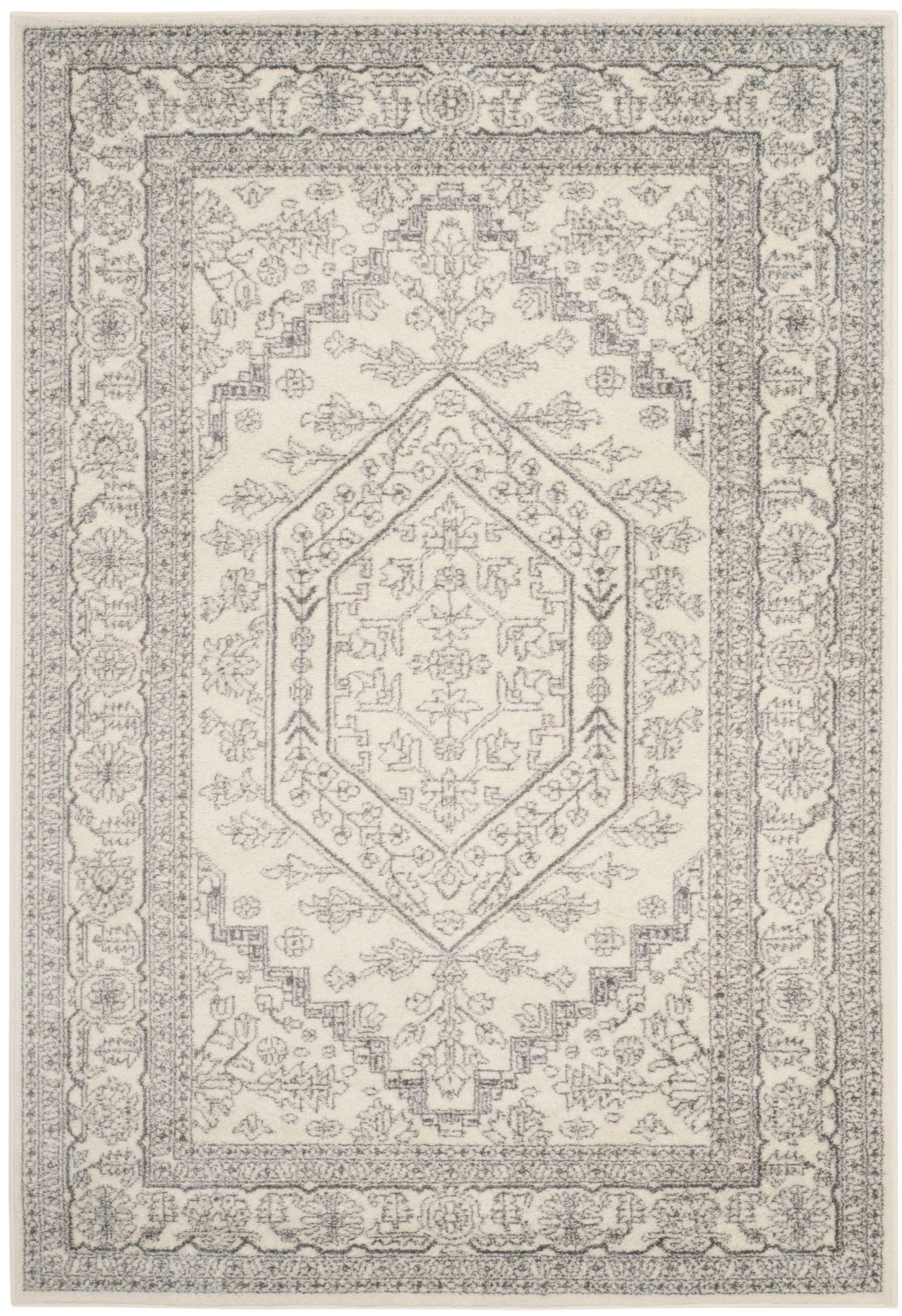 Adirondack ADR108 Power Loomed Area Rug - Ivory/Silver - 6'x9' - Safavieh.