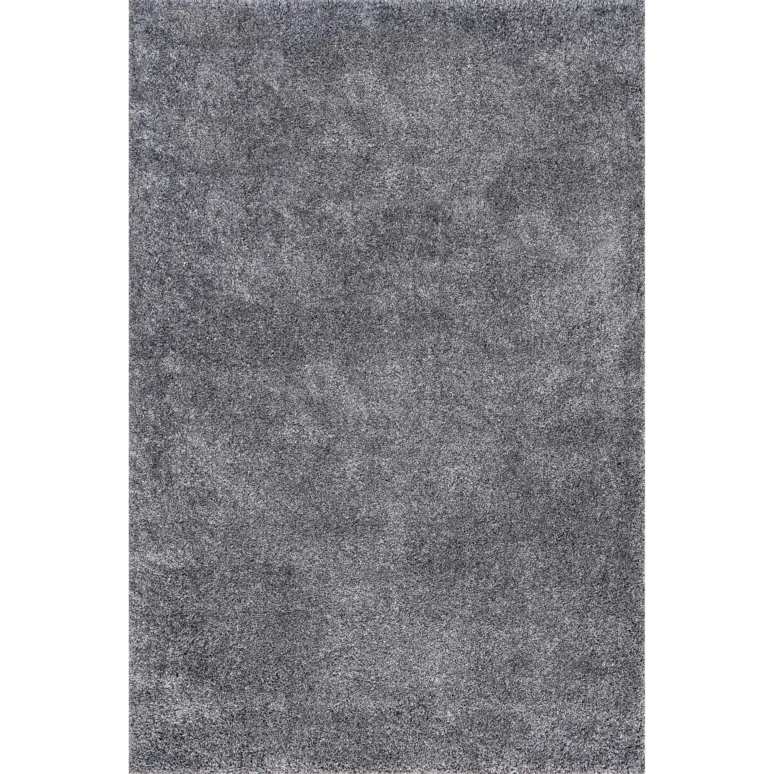 Marleen Plush Shag Gray 10 ft. x 14 ft. Contemporary Living Room/Bedroom/Dining Room Area Rug