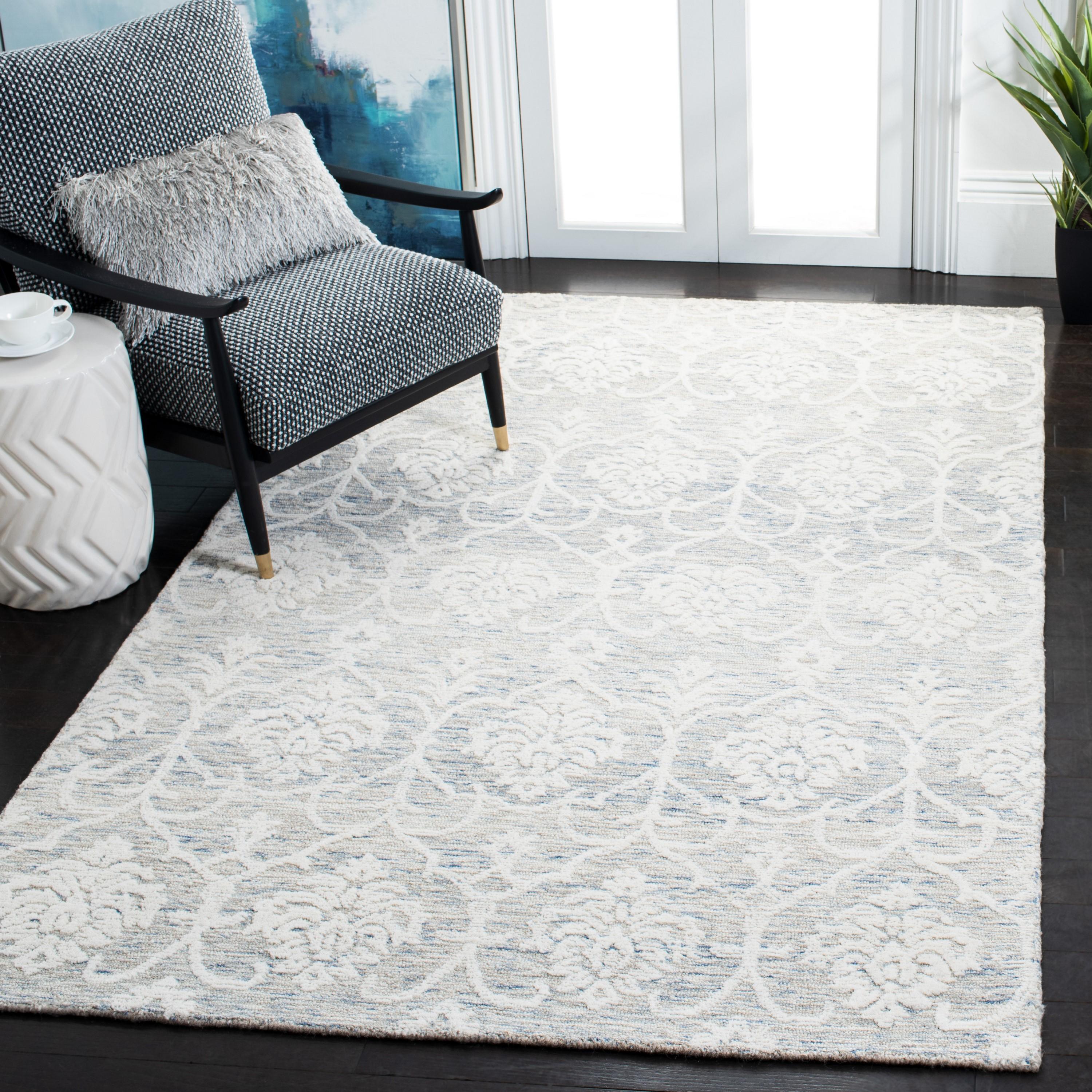 Metro MET996 Hand Tufted Area Rug - Light Blue/Ivory - 4'x6' - Safavieh.